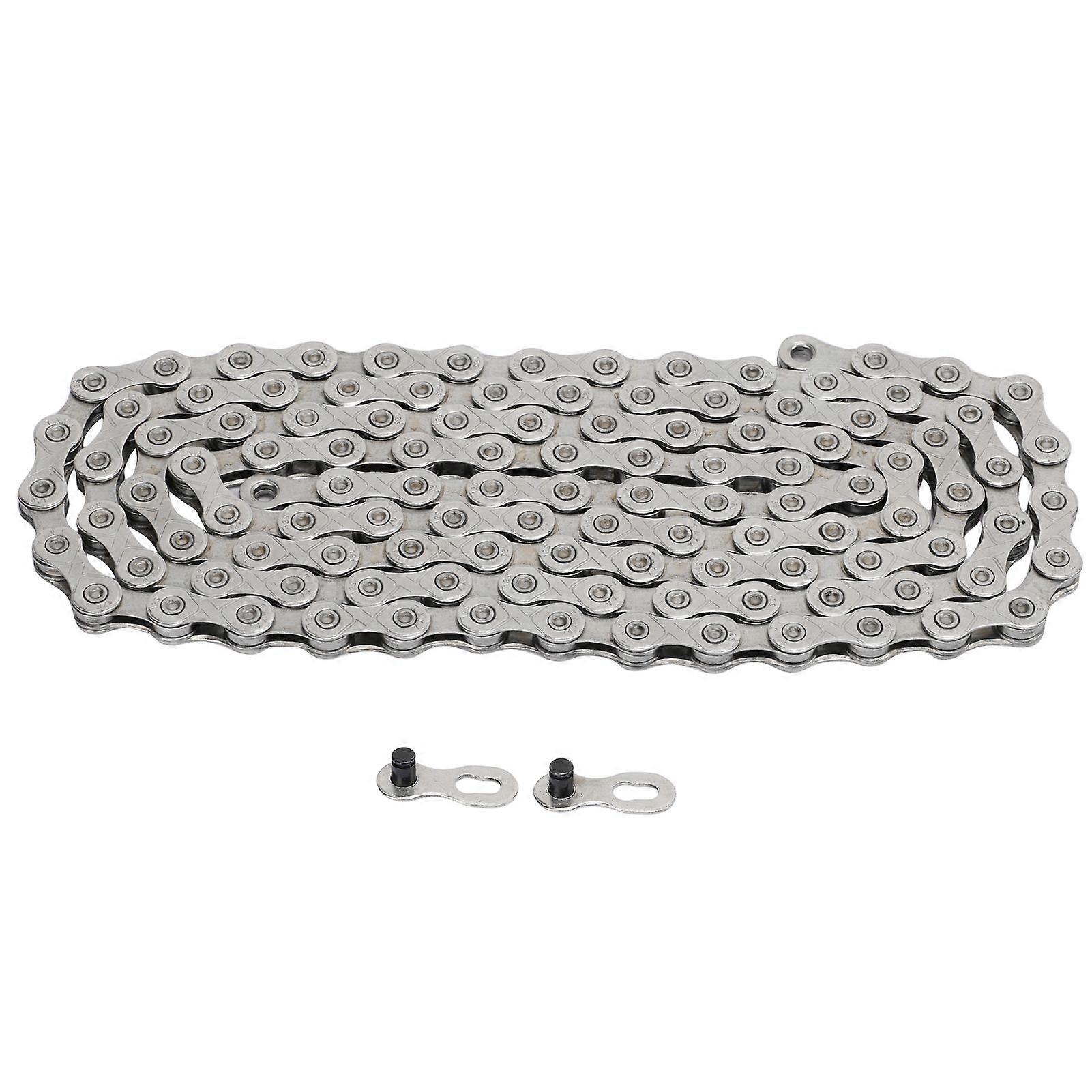 Bike Chain 116 Links 12 Speed Variable Speed Cycling Chain with Hook and Loop Link Block for Mountain Road BicycleYMQX)