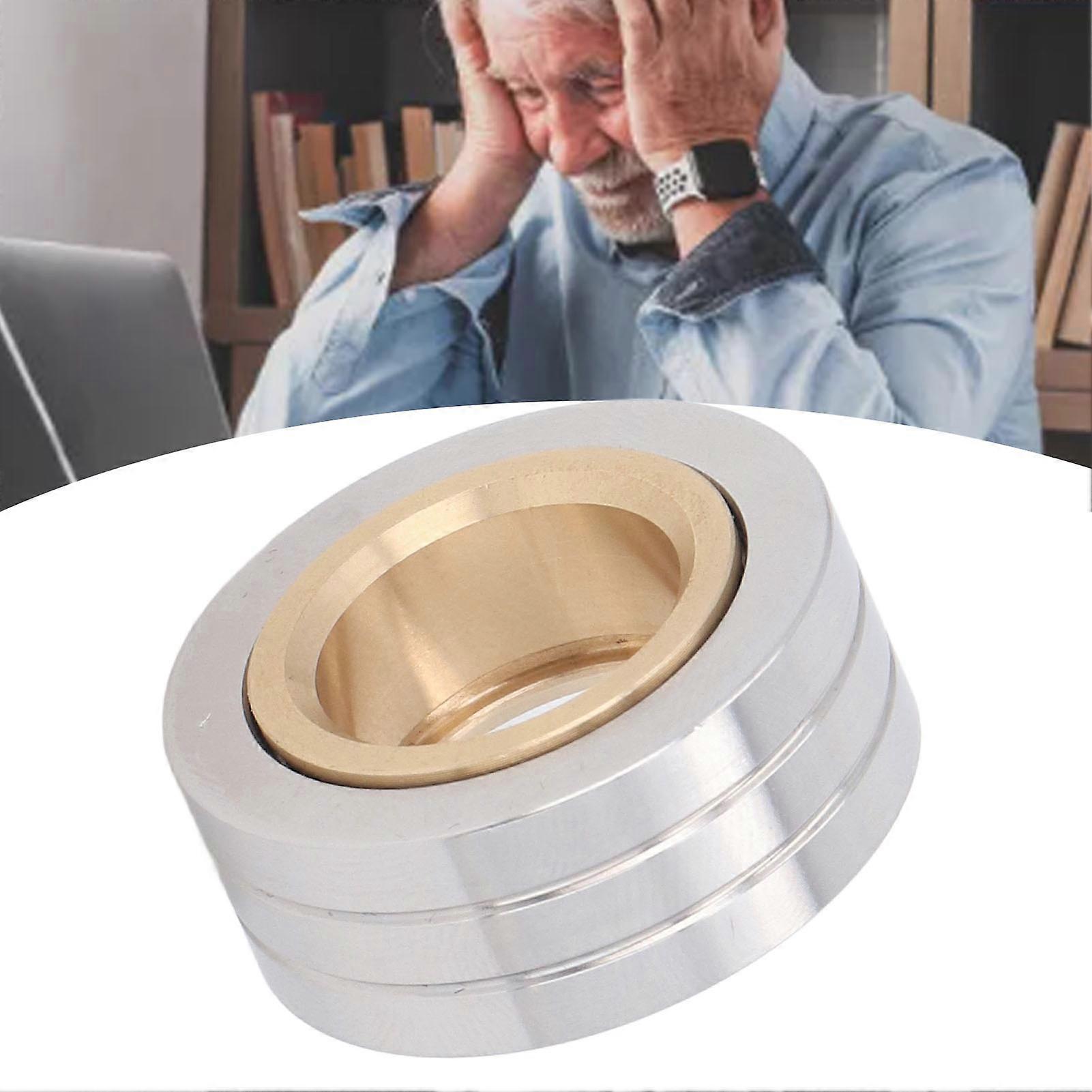 Fidget Mechanic Ring Toy Anxiety Relieving Stainless Steel Portable Rotation Fingertip Fidget Gyroscope for ADD