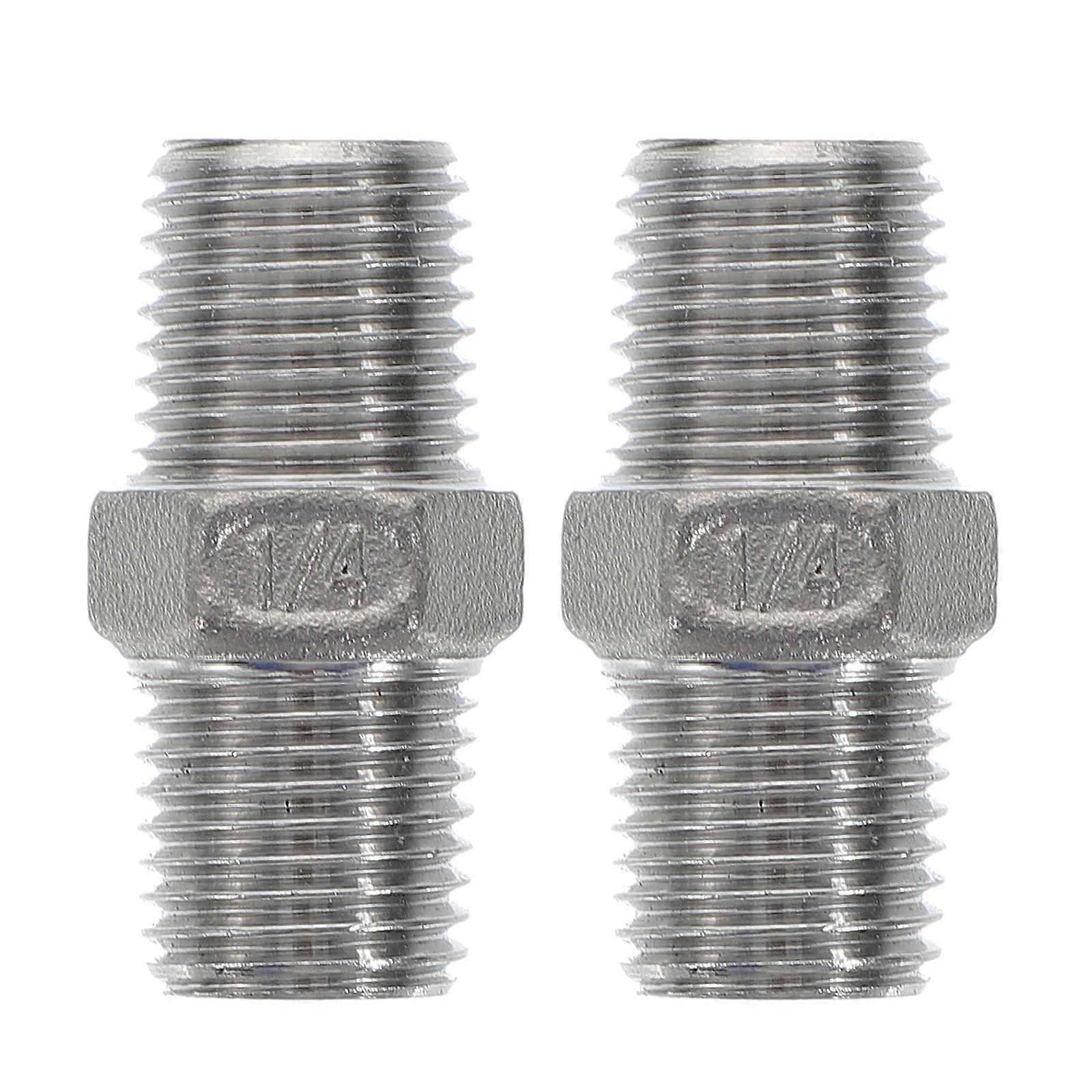 Adapter for Water Pipe Fitting Made of Stainless Steel Silver Color 2pcs 12 7mm