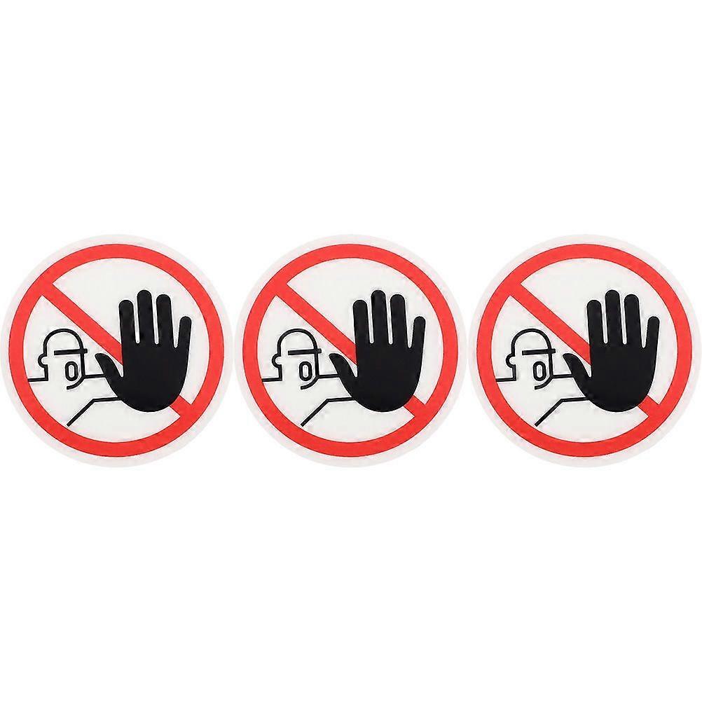 3pcs Do Not Touch Sticker Do Not Use Hand Signs Self Adhesive Decal No Touch Sign