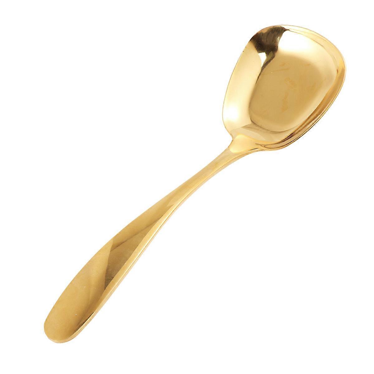 Serving Utensils Stainless Steel Cutlery Golden Large Size Resists Rust for Everyday Home Use 1Pcs