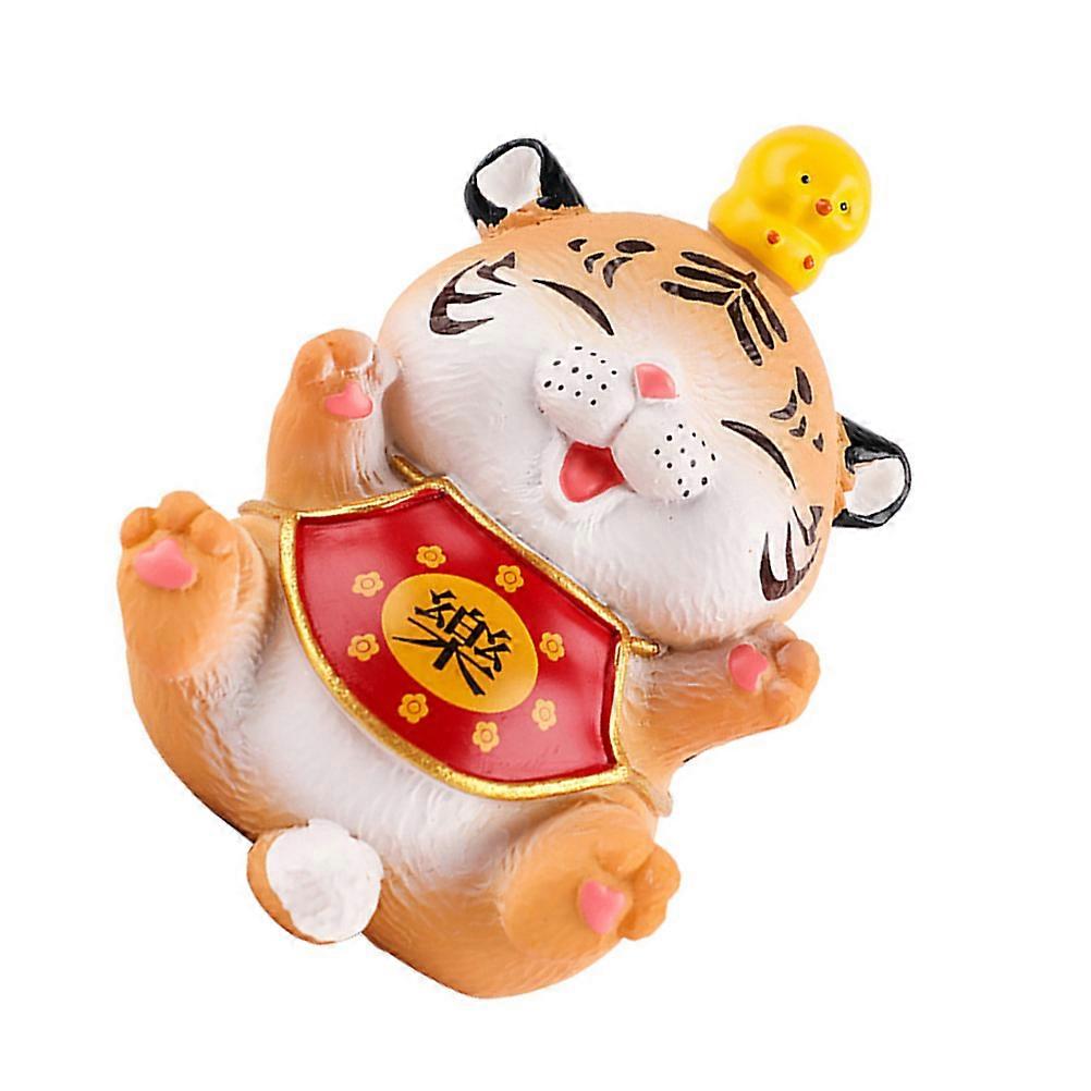 Resin Tiger Figurine Chinese New Year Party Decorations Tabletop Design Family present 7.5X5cm 1Set