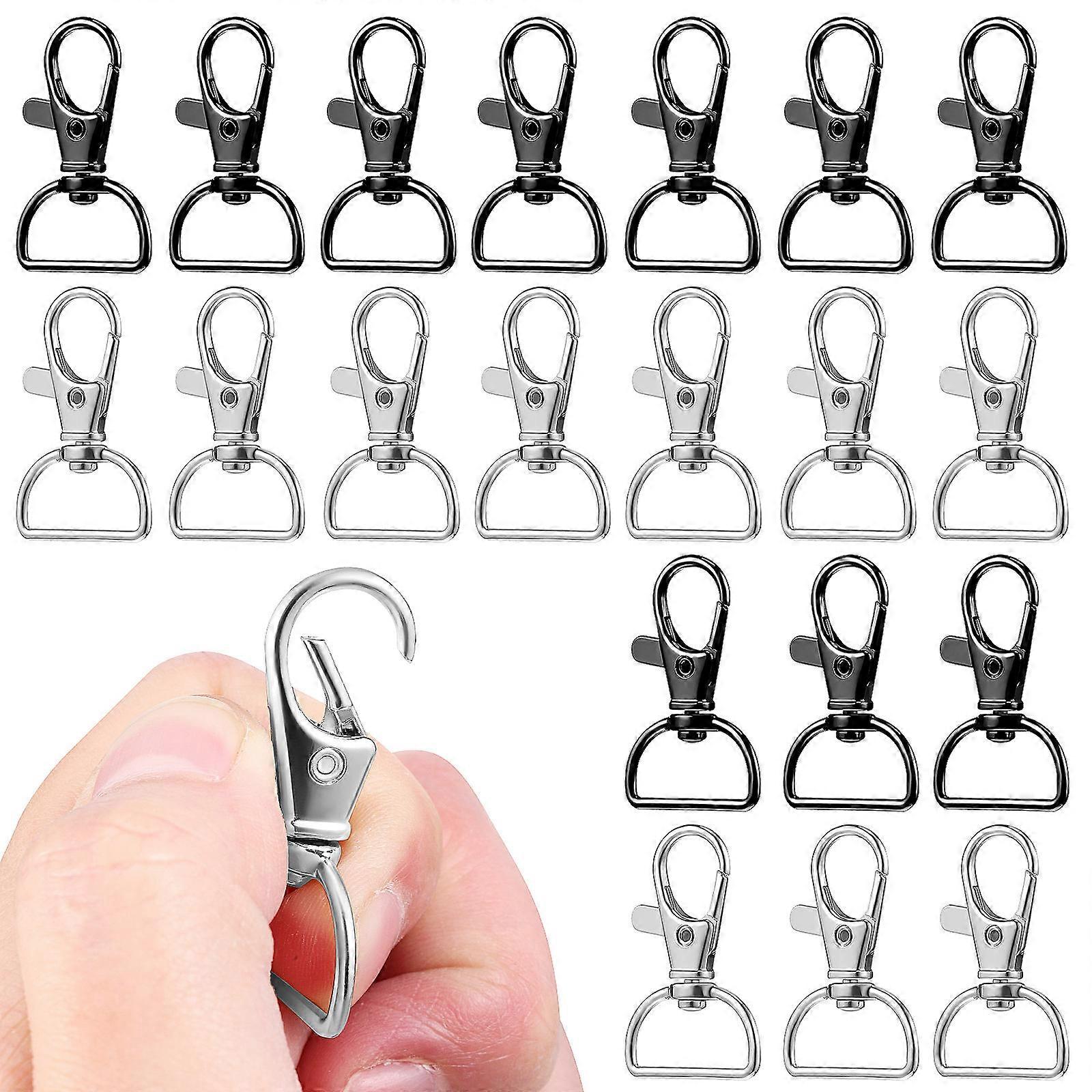 50PCS Zinc Alloy Keychain Buckles with Lobster Clasps for Crafts, Accessories & Daily Use