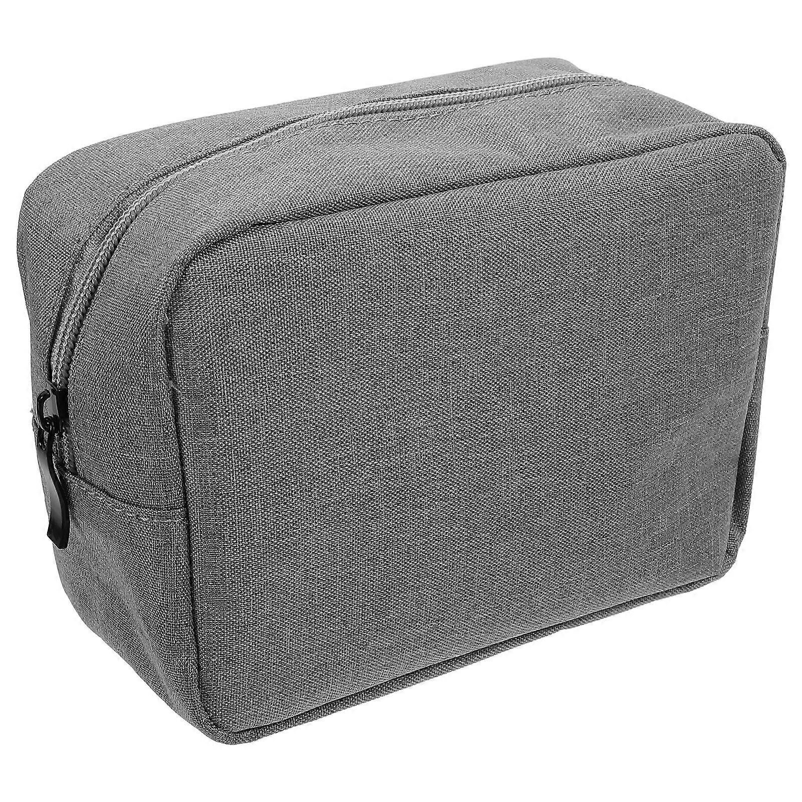 Durable Portable Electronic Organizer Case for Earphones, Charging Cables & Tech Accessories – Compact Travel Storage Pouch in Grey
