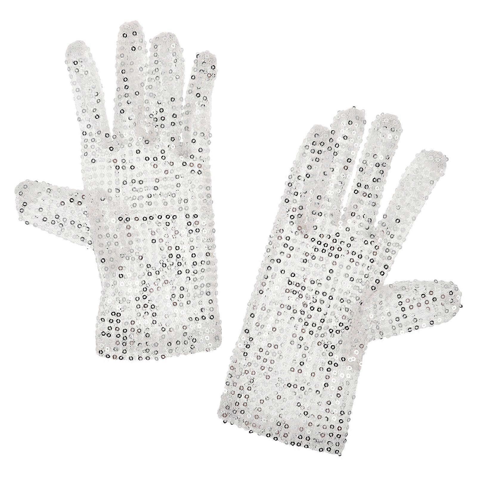 Here's a polished and professional product description based on your input:
**1 Pair Sparkly Sequin Gloves for Adults – Breathable Half Gloves