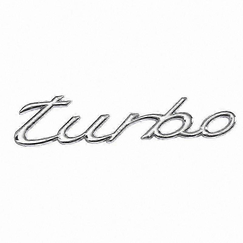 Shiny Chrome Silver Matt Gloss Black Trunk Emblems "Turbo" Letters for SUV Coupe Sedan Models