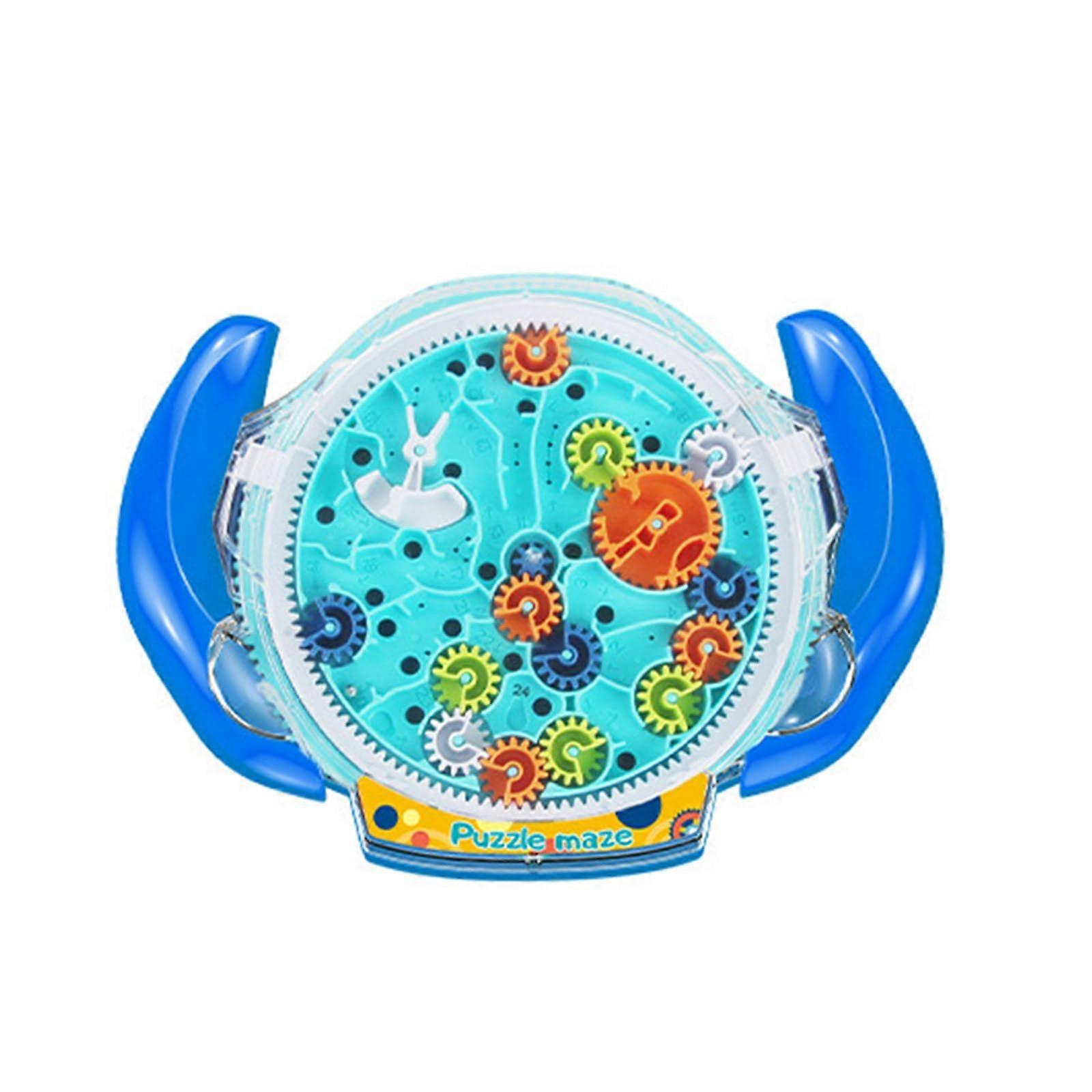 Handheld Balance Puzzle Game for Kids - Educational Marble Perlen Toy in Blue, Perfect for Parties and Skill Development