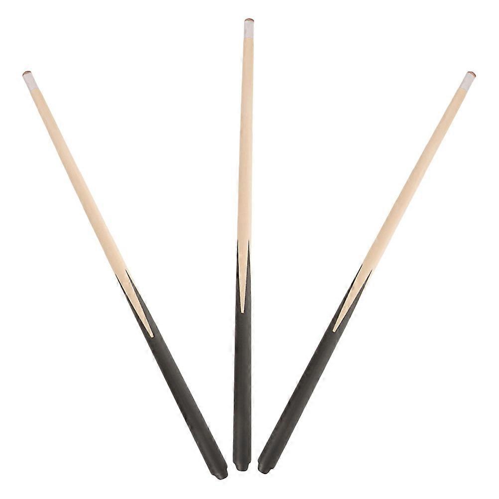 3pcs Mini Pool Cue Sticks Lightweight Hardwood Shorty Billiard Cue Portable Practice Easy Carry Family Fun Games