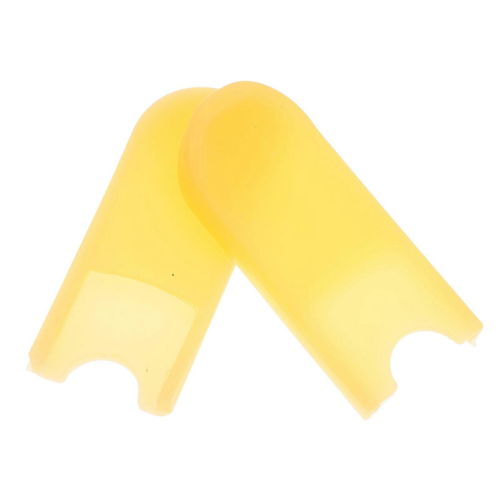 Saxophone Thumb Saddle Thumb Cushion For Saxophone Practice Performance Yellow Silicone Material Reduce Fatigue 2Pcs