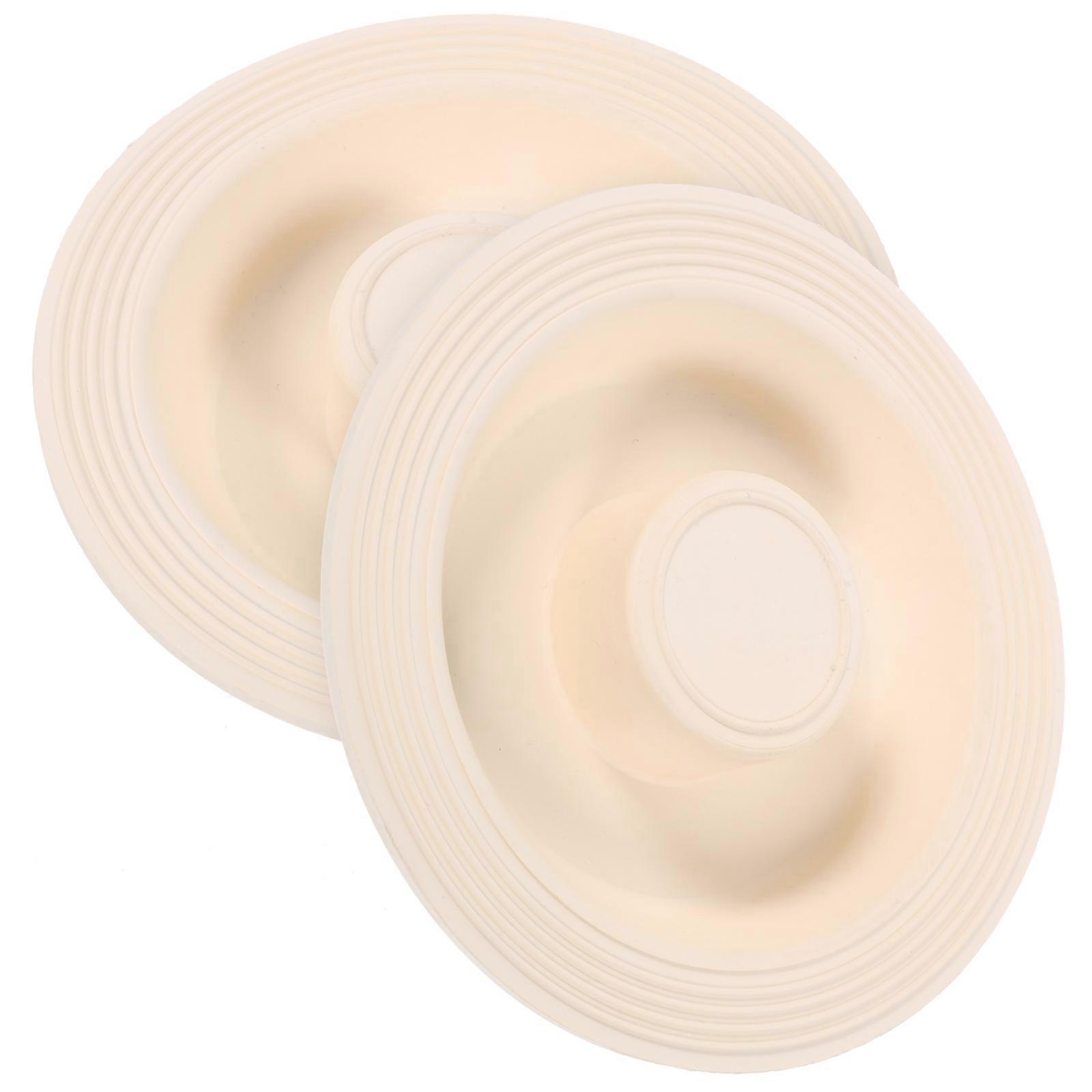 Universal Tub Drain Stopper Catch Items Household Users 10.2x10.2cm White 2Pcs