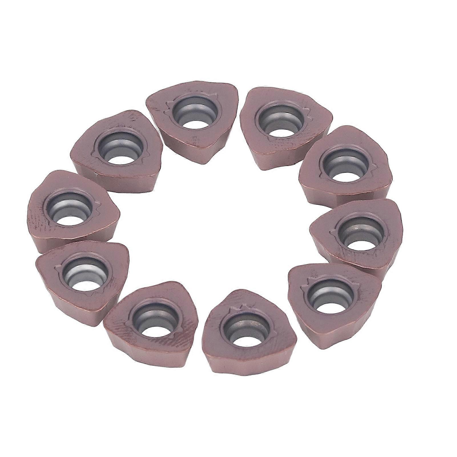 10PCS Turning Inserts Indexable Bronze Coated Carbide Inserts CNC Lathe Cutting Tools