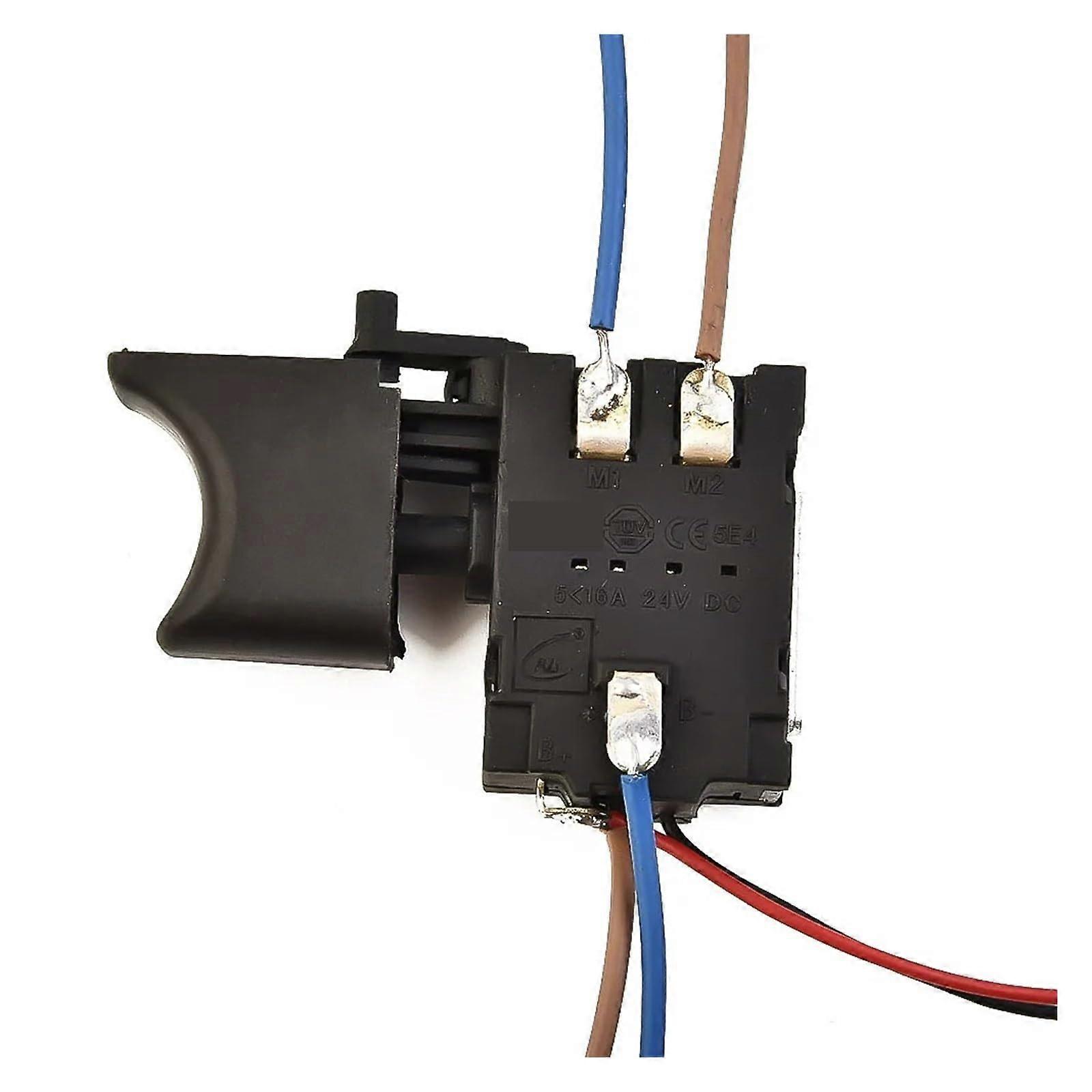 2pcs Drill Switch Speed Control Push Button Trigger Switch for DC 7.2V-24V Cordless Drills, Replacement Parts