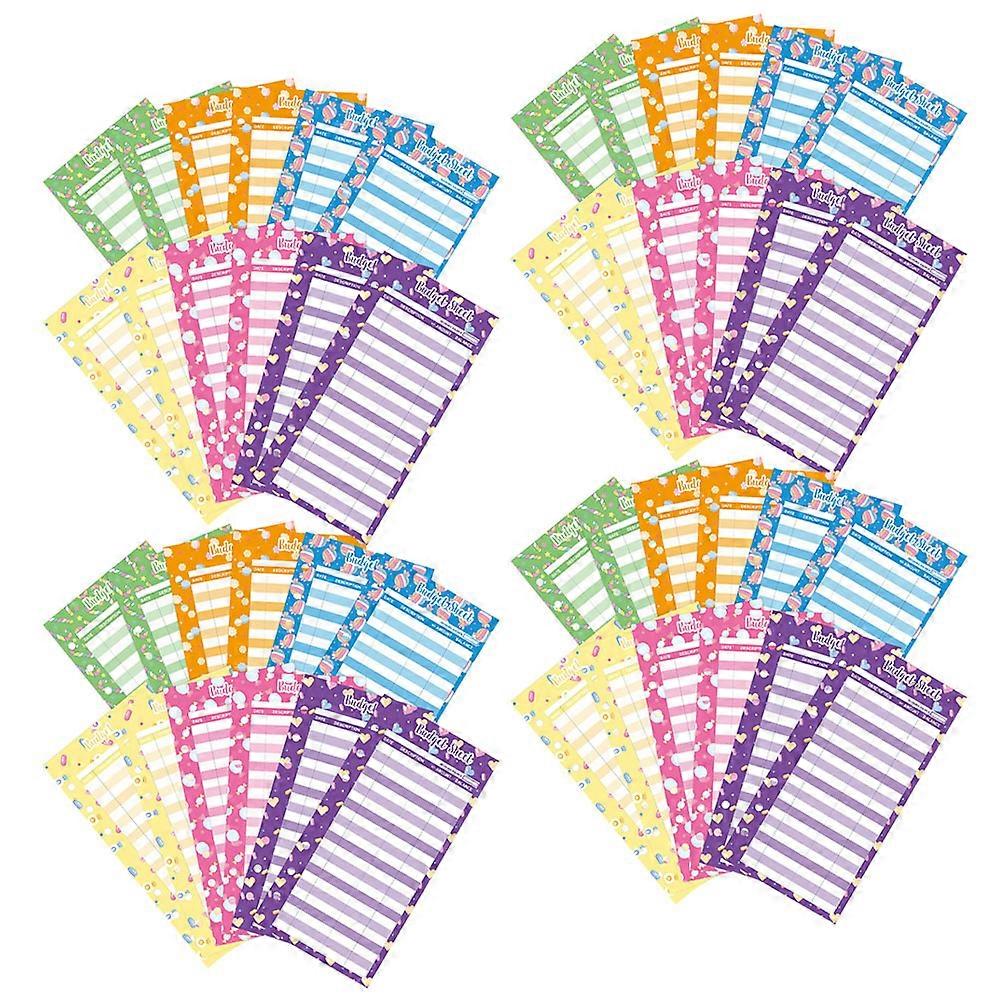 Expense Tracker Cash Planner Sheets Home Use Travel Picnic Practical Budget Cards Paper 50Sheets