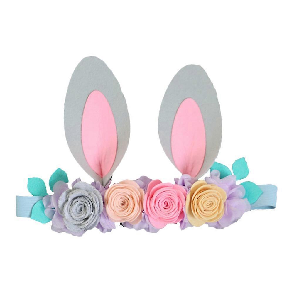 Adorable Rabbit Ear Headband for Kids with Cloth Material and Unique Decoration Fits 0 to 3 Years