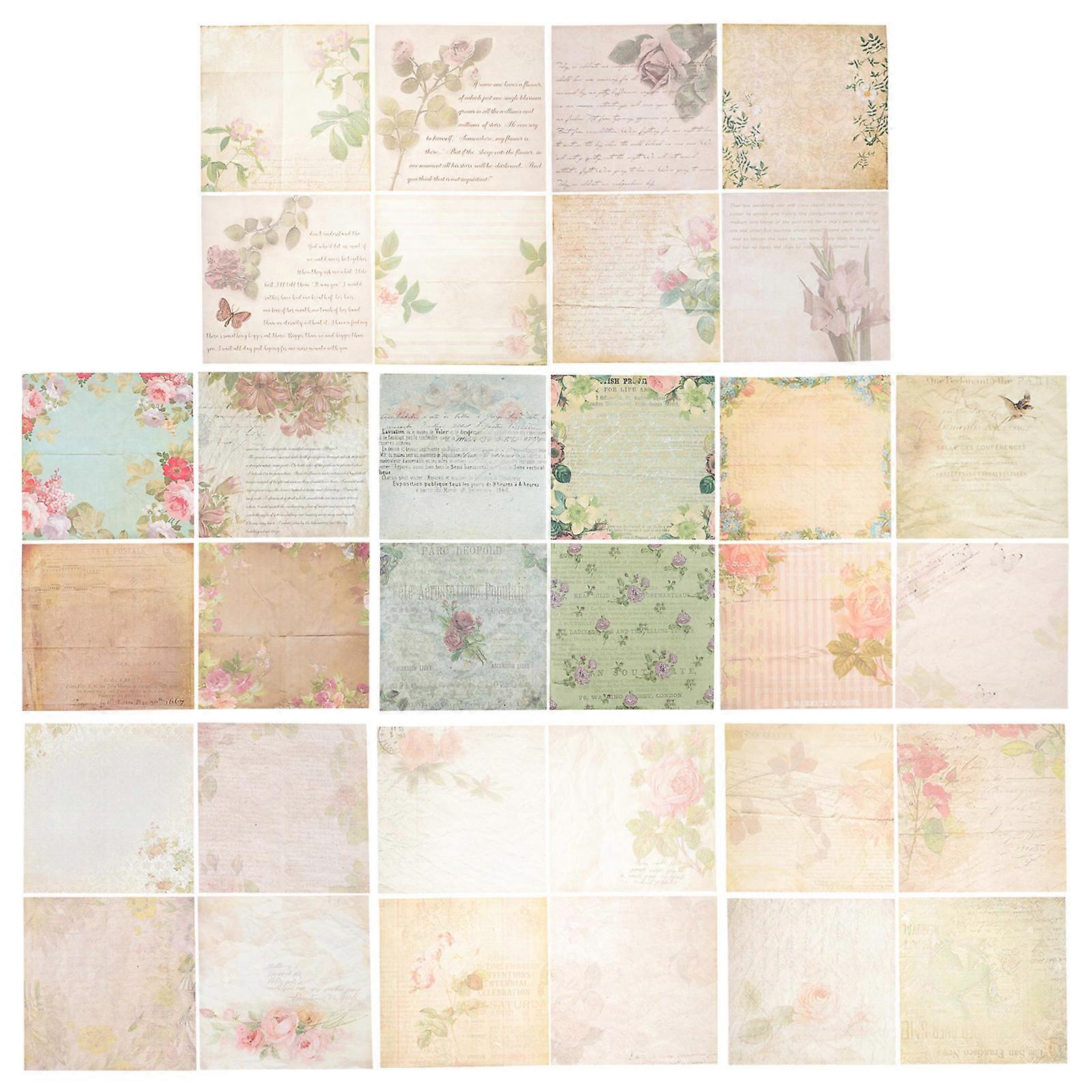 Journal Supply Kit Square Scrapbooking Papers Paper For Crafting Lovers Trips 32Pcs