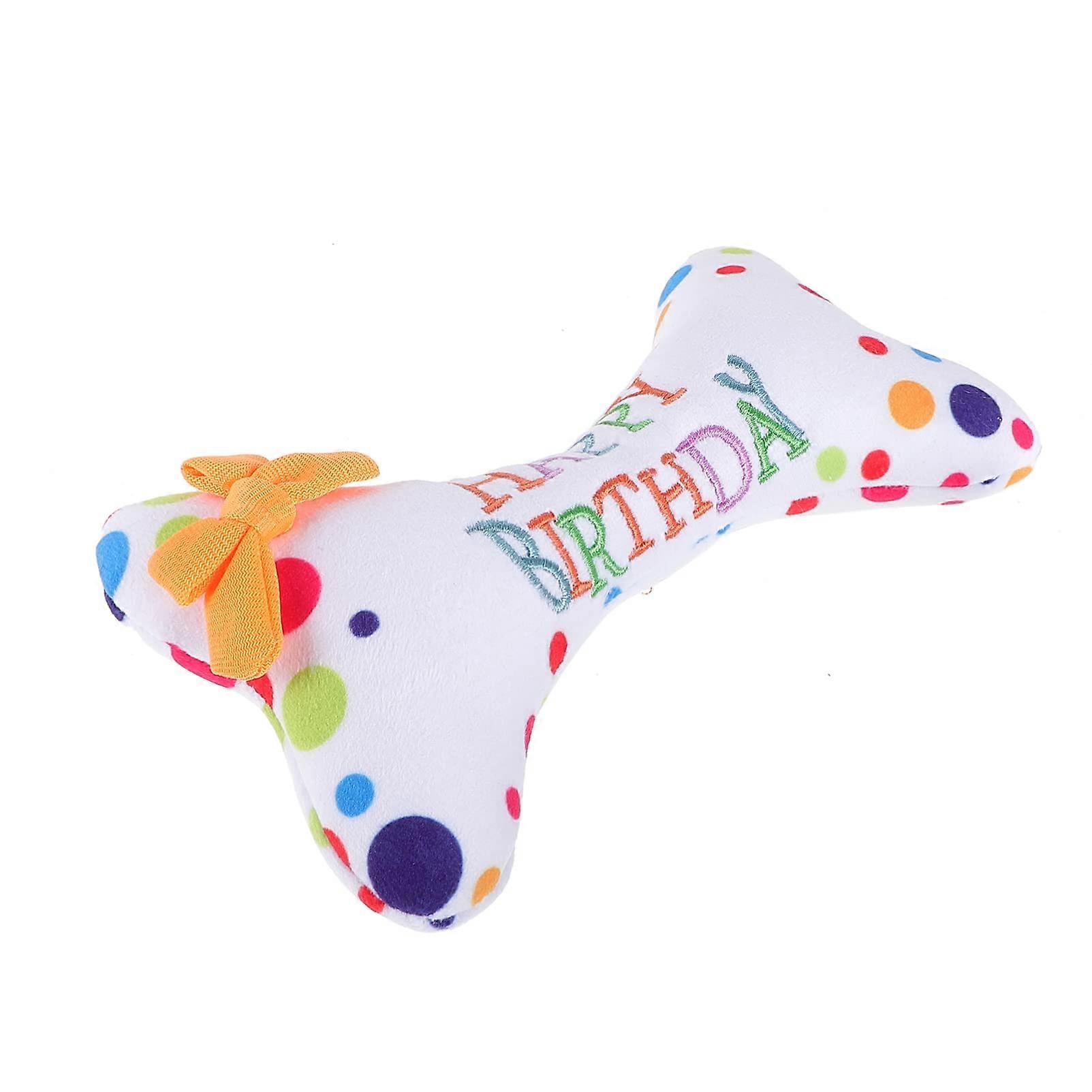 Plush Bone Large Heavy Shaped Dog Toy For Teething Puppies Colorful Birthday Party Plush Toy