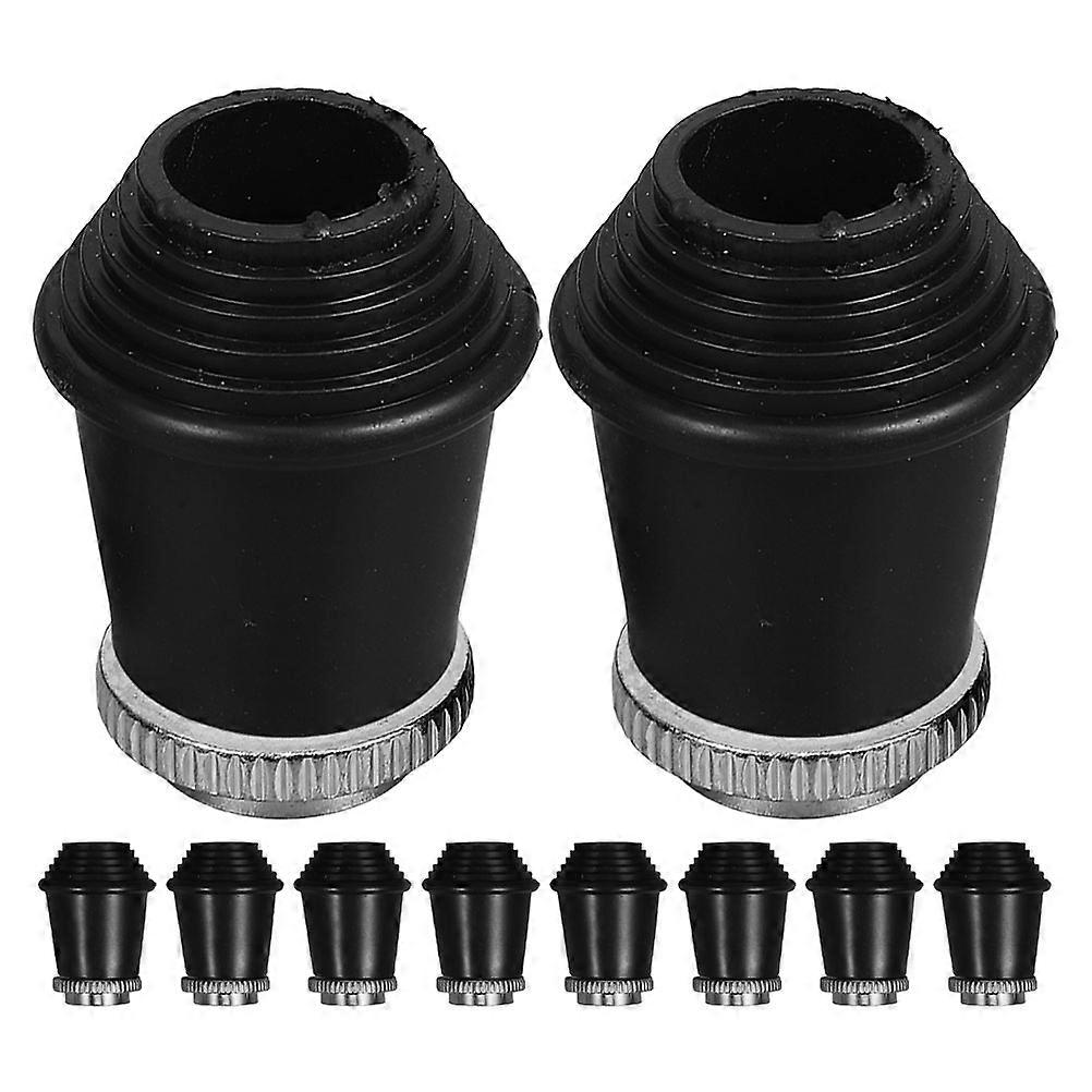 10 Sets Drum Stand Accessories Non Slip Rubber Foot Pads for Bass Drum Legs Easy Installation
