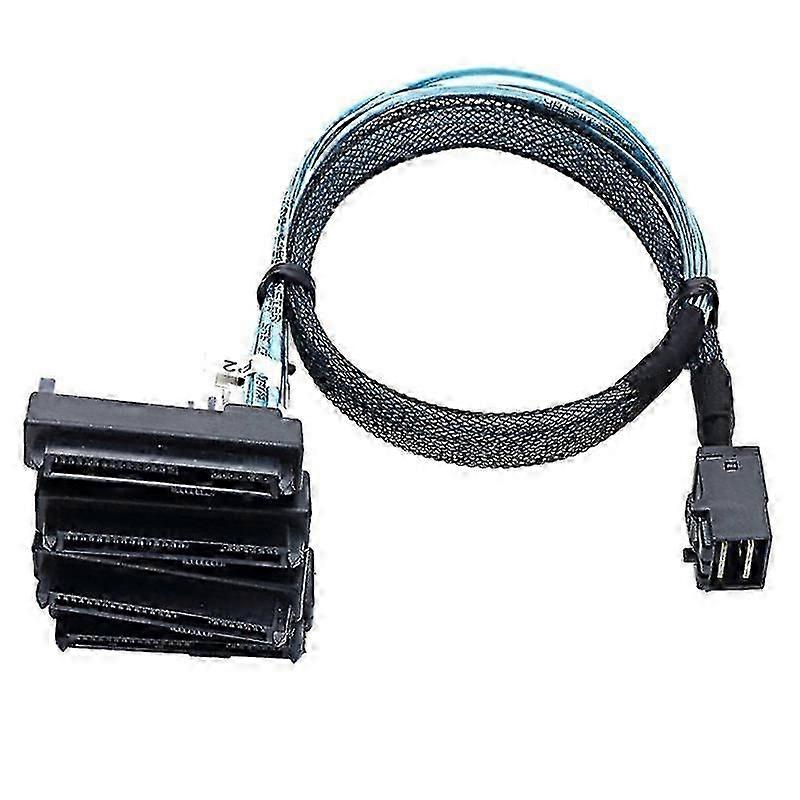 Mini SAS SFF-8643 zu 4 * 29Pin SFF-8482 Festplatten-Server-Kabel 3.33TF/1M