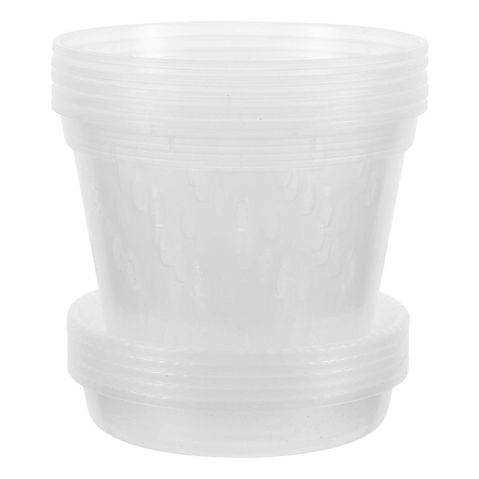 Orchid Pot Plastic Plant Cups for Growing 5Sets Pots