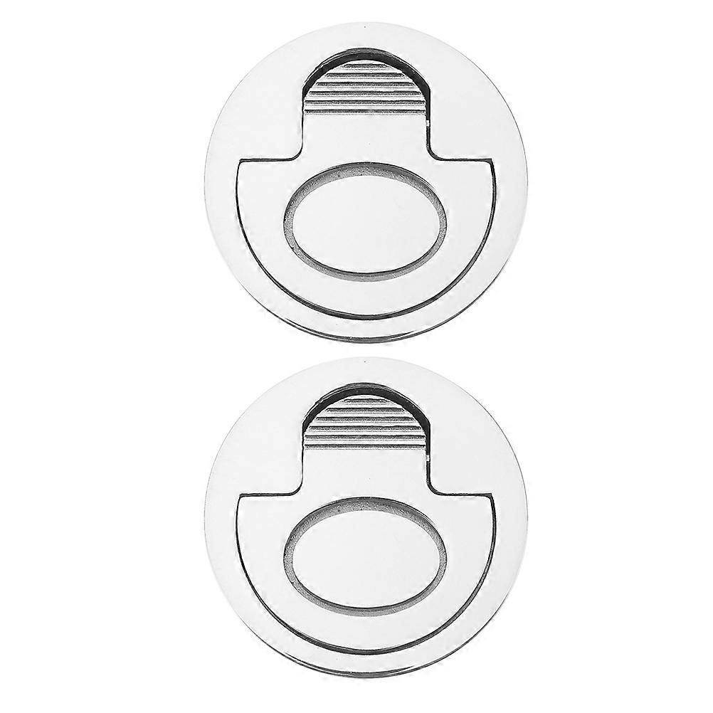 2pcs Stainless Steel Recessed Flush Pull Latch Hidden Lift Handle for Boat Marine Hatch
