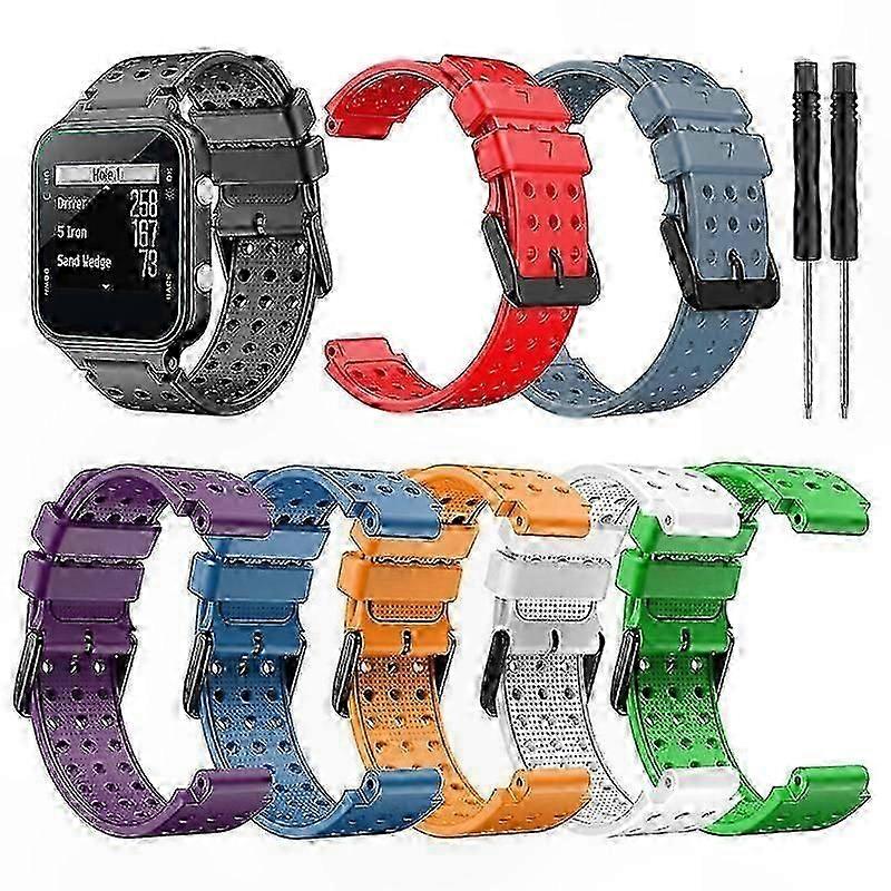 سوار معصم سيليكون للنهج S20 أحادي اللون ، حزام ساعة بديل لساعة GPS للجولف ، حزام لياقة بدنية خفيف الوزن ومتين