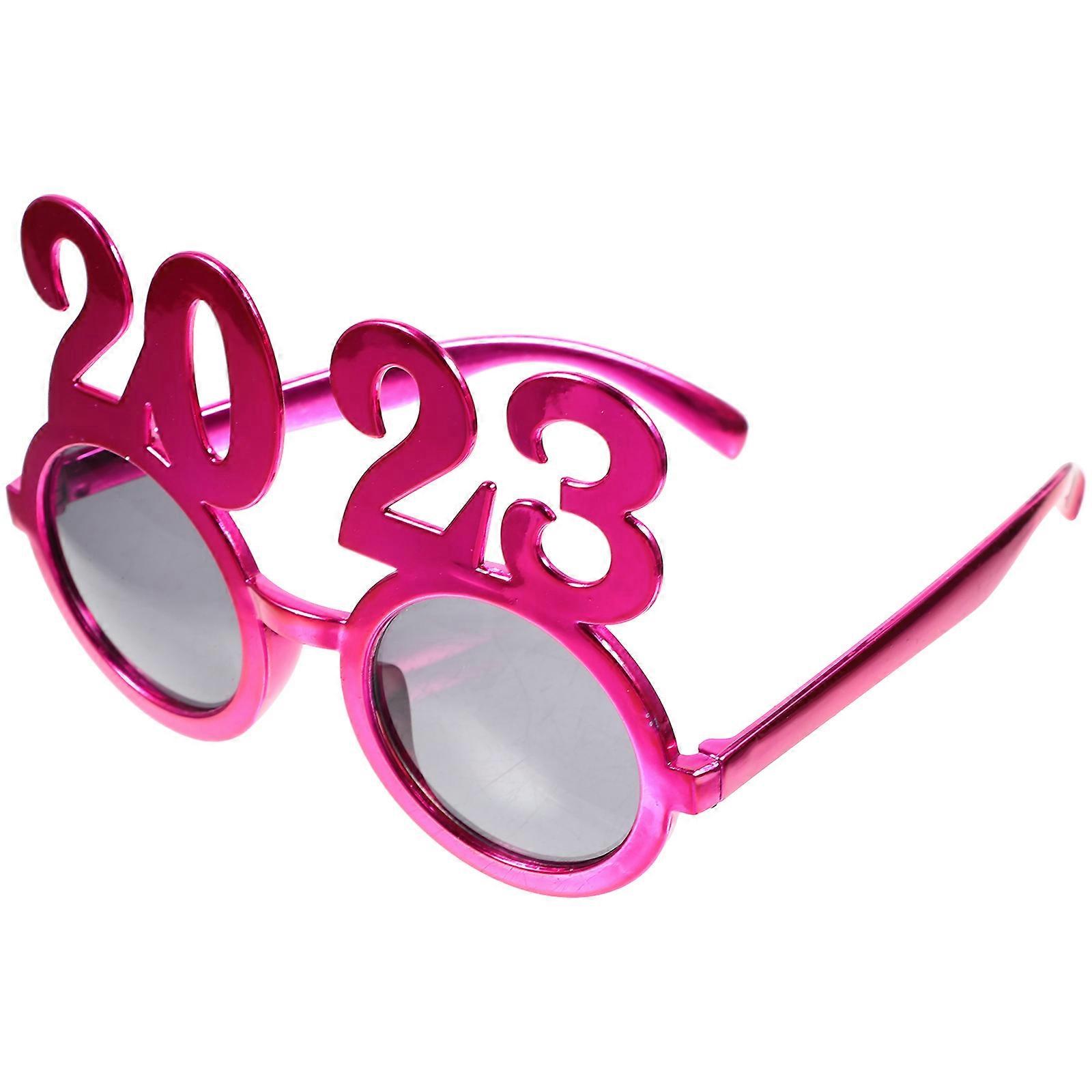 New Year Party Eyeglasses Number Shaped Simple Design For Adults Rosy 14X13.5X9.5CM 1 Pair