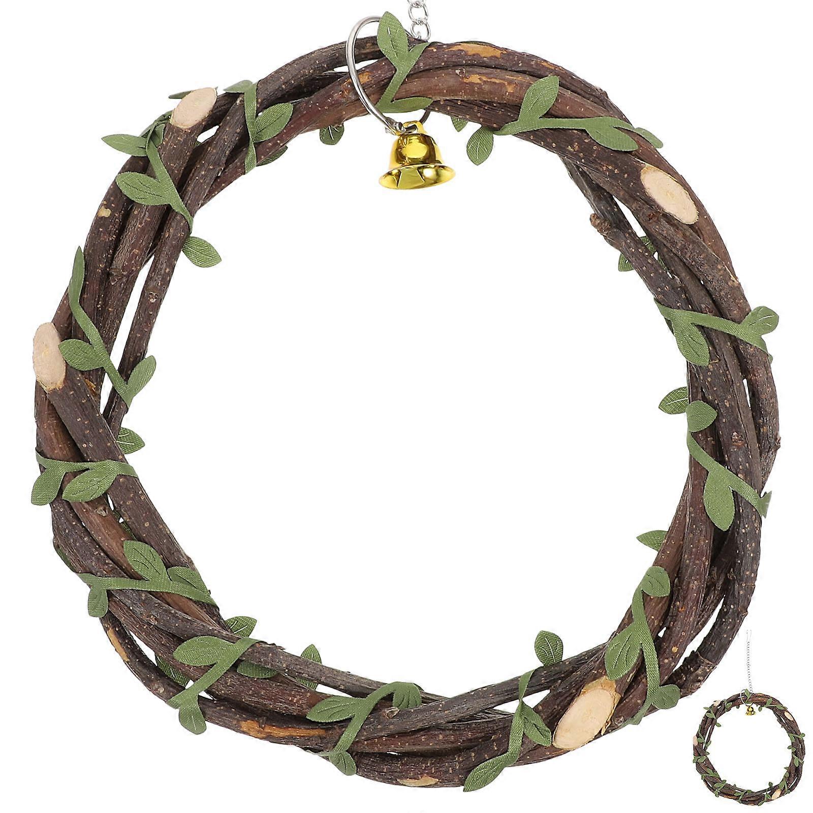 Rattan Bird Swing Toy for Pets Parrot Plaything with Sturdy Build and Fresh Look