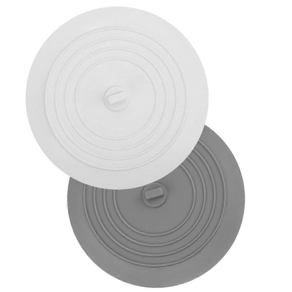 Silicone Tub Plug Drain Stopper 2Pcs Simple Style Assorted Color Prevent Clogged Pipes Household Use 15.20X15.20X1.00CM