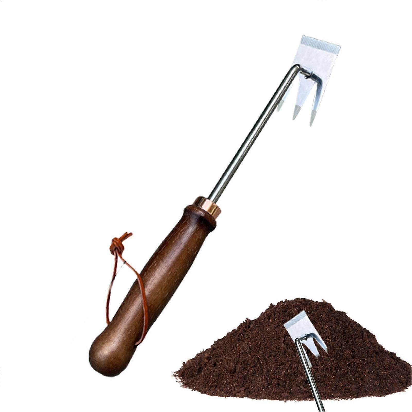 Hand tool, garden claw tool  Longhandle manual weeding garden cultivator  Hand tool THREE tine manual supplier for backyard courtyard lawn