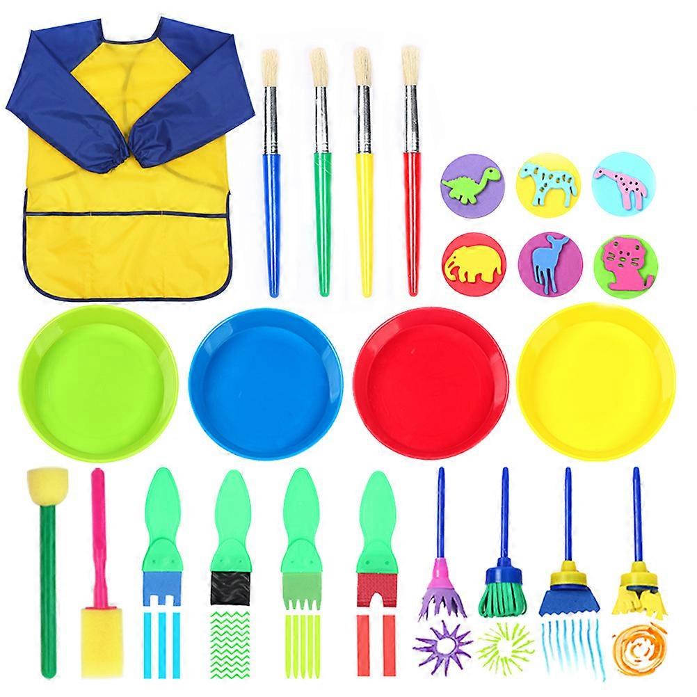 DIY Sponge Paint Brushes 25Pcs For Young Children Suitable For Home Daycare Activities Assorted