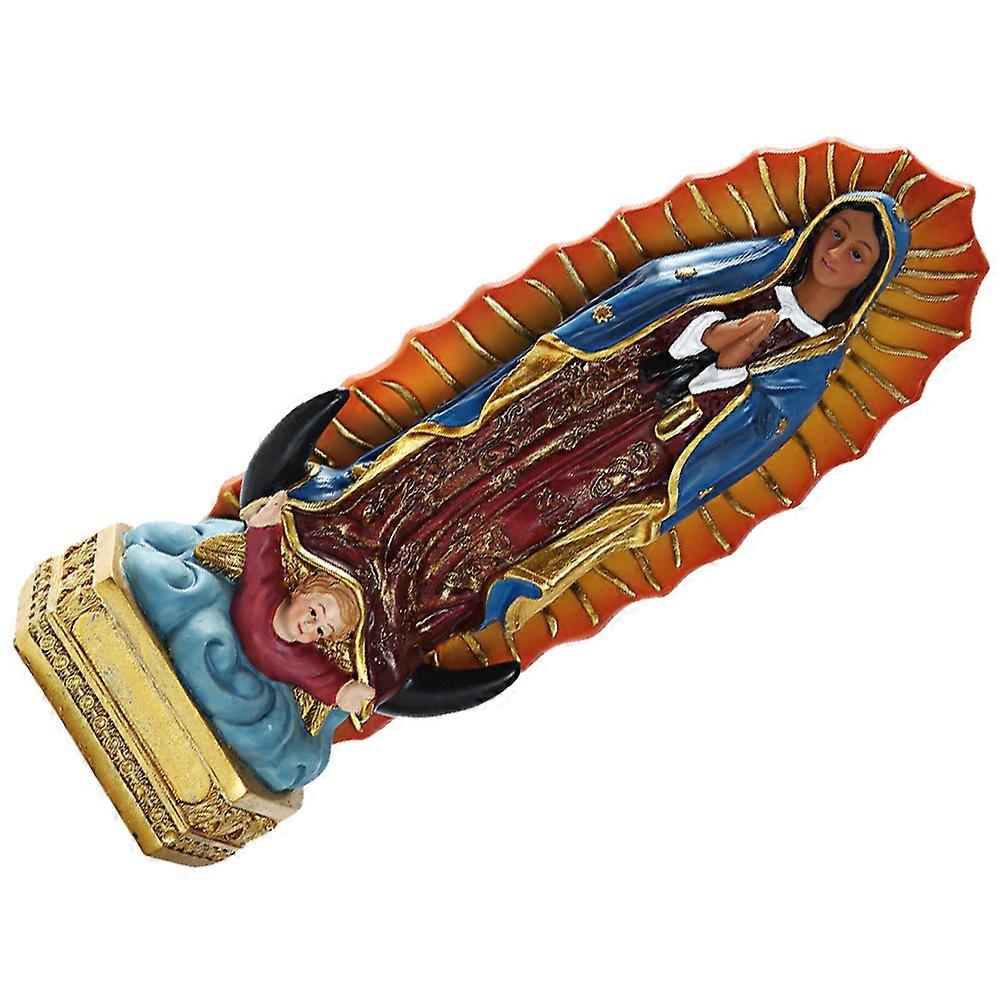 Resin Virgin Statue Creative Religious Design Home Decor Assorted Color 20X6.5X5.5CM Desktop Adornment 1Pack
