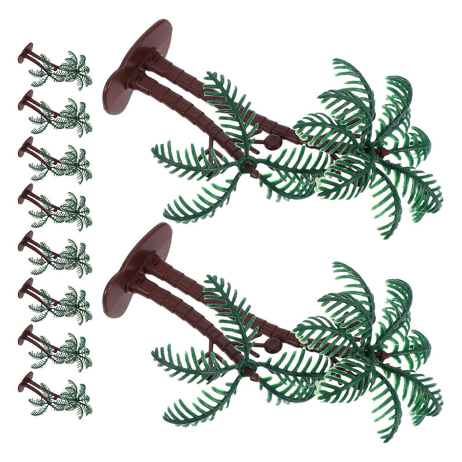 15pcs Realistic Artificial Coconut Palm Trees Versatile Cake Toppers & Party Decor for Indoor Outdoor Use, Ideal for Beach Garden Summer Themes