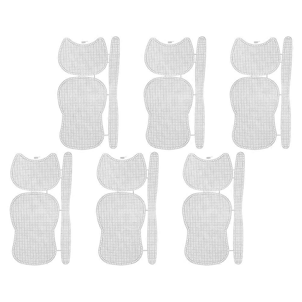 6pcs DIY Plastic Mesh Grid Plates for Knitting Bags, Weaving Sheets, Embroidery & Crochet Projects – Durable Crafting Material for Purse Making