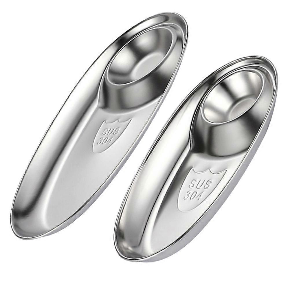 Stainless Steel Sauce Container for Home Silver Multifunctional Lightweight and Compact 2PCS