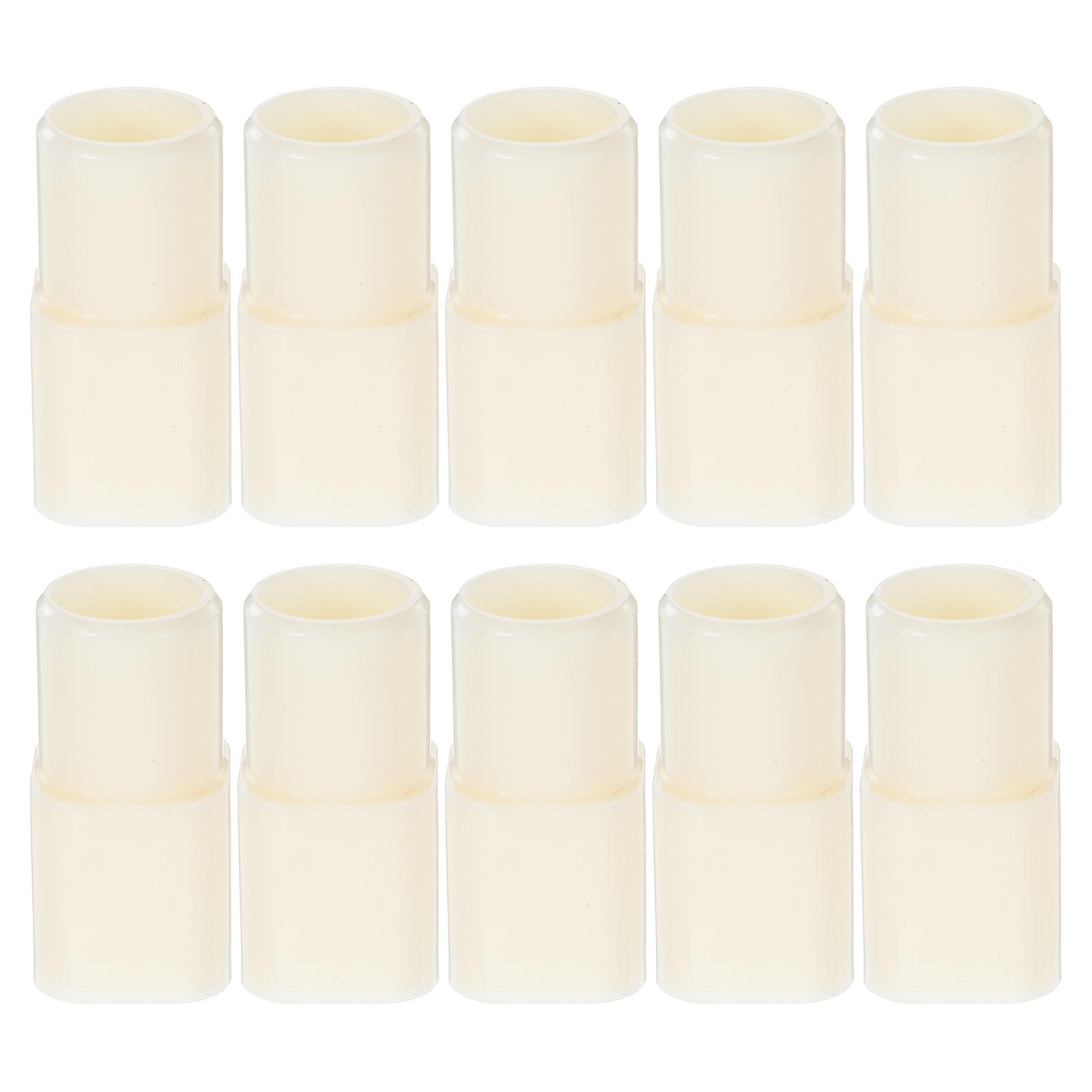 Pipe Fittings 10Pcs Poultry Water Pipe Connector Transition From Square To Round Tubing 22mm To 25mm Beige Efficient Water Usage