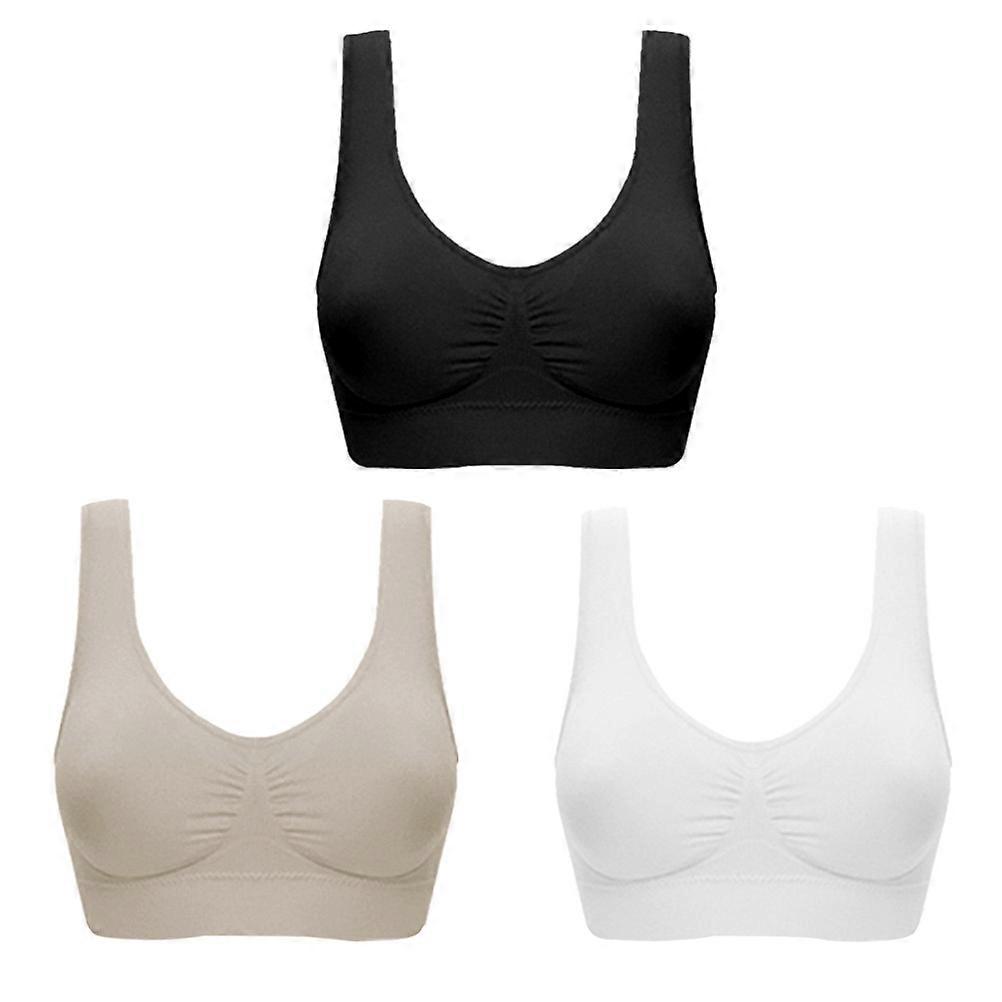 Breathable Women's Sports Bras Pack With Push-Up Support For High In Assorted Colors 3Set