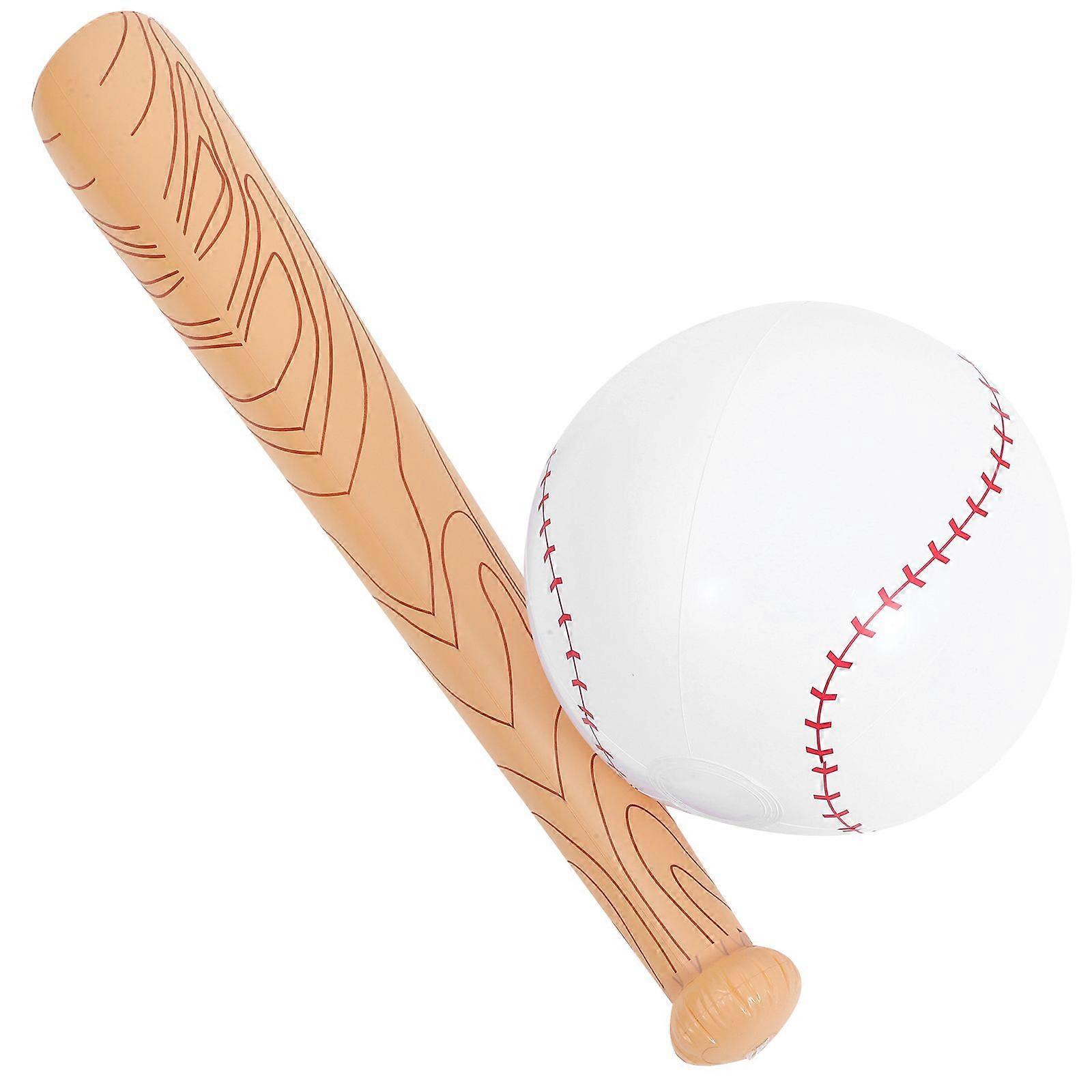 1 Set Inflatable Bat Toy Simulation Sports Stick Portable Inflated Bat Toy Baseball Prop