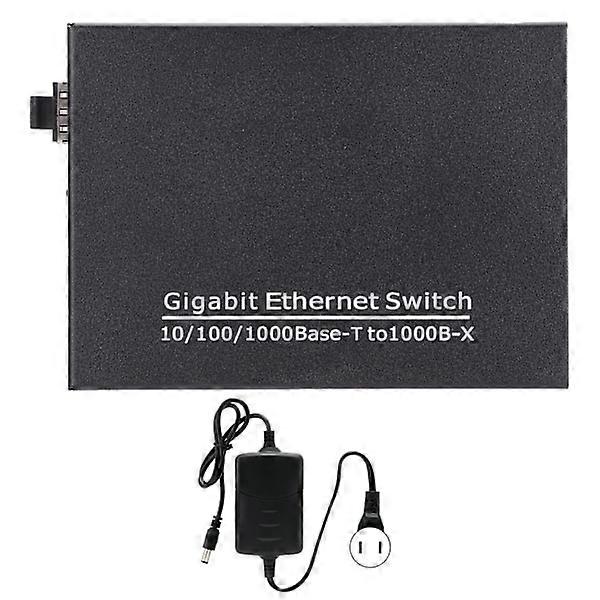 2-Port Gigabit Ethernet Switch TBC-MC3712E-SFP Plug Play Stable Robust Computer Network Switches 100-240VUS Plug