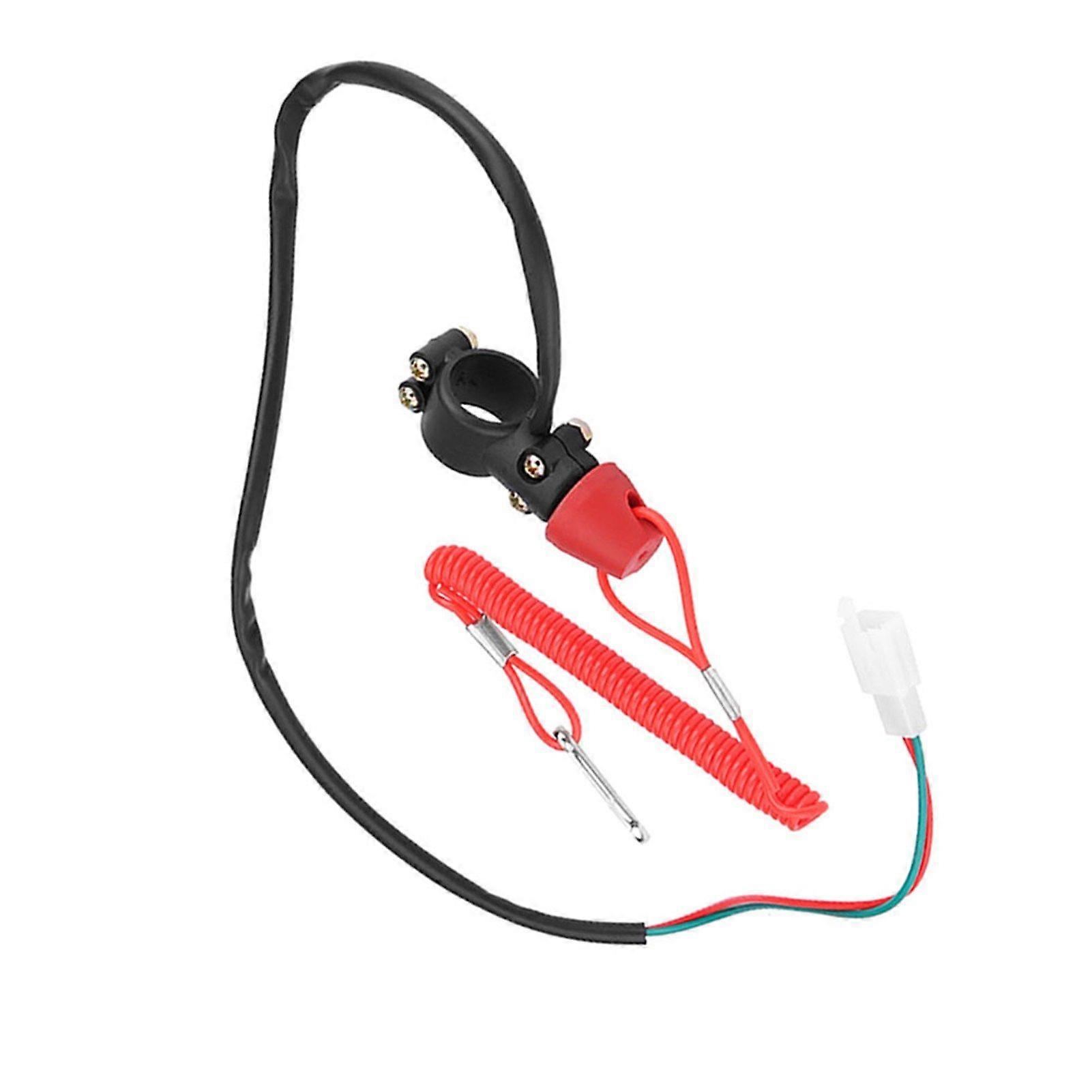 22mm 7/8" Motorcycle Boat Outboard Engine Motor Kill Stop Switch W/ Tether Lanyard Cord