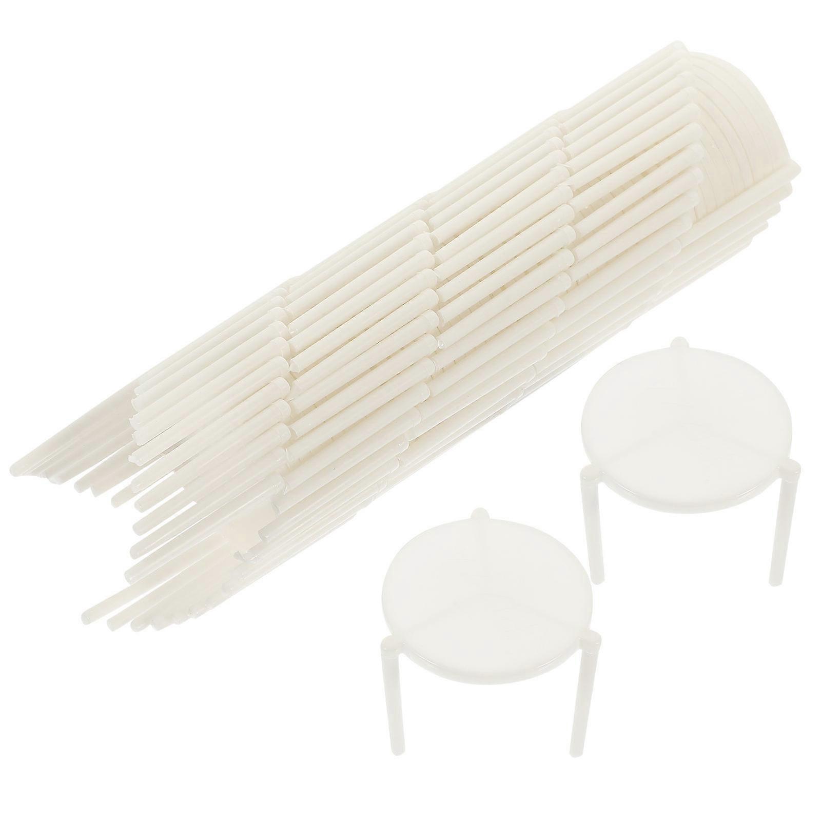 Reusable White Plastic Pizza Tripod Rack for Secure and Antistick Pizza Serving at Home or Restaurants