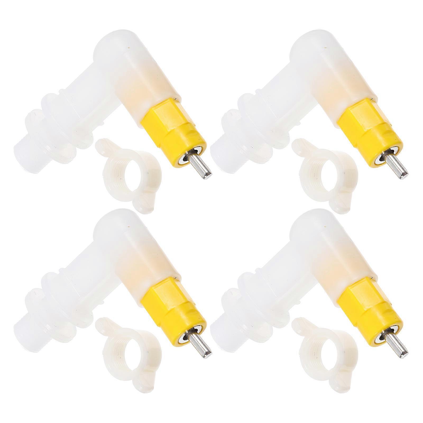 Automatic Chicken Nipple Waterer for Home Transparent PP Material 4pcs Small Poultry Suitable