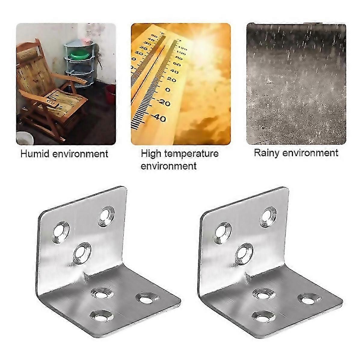 For 50pcs Corner Braces Bracketsstainless Steel Right Angle L Shaped