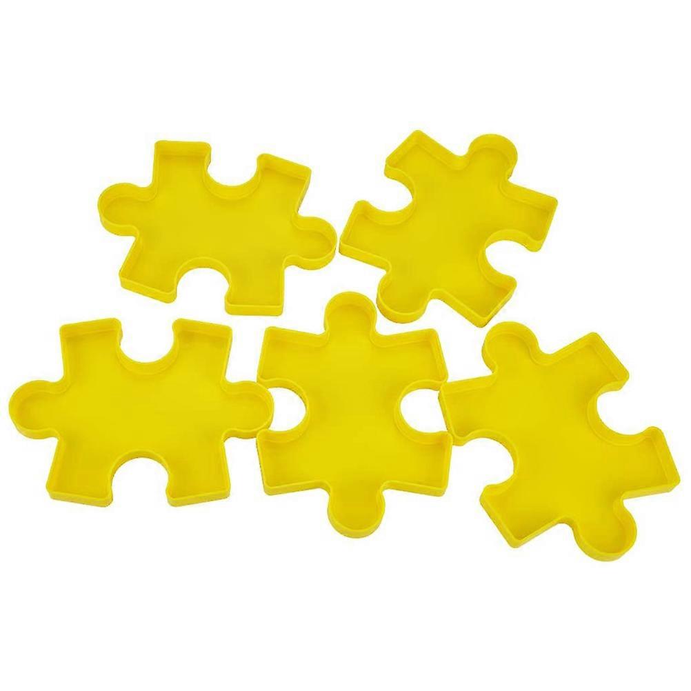 Stackable 6-Piece Puzzle Trays with Clear Lids for Organizing Jigsaws