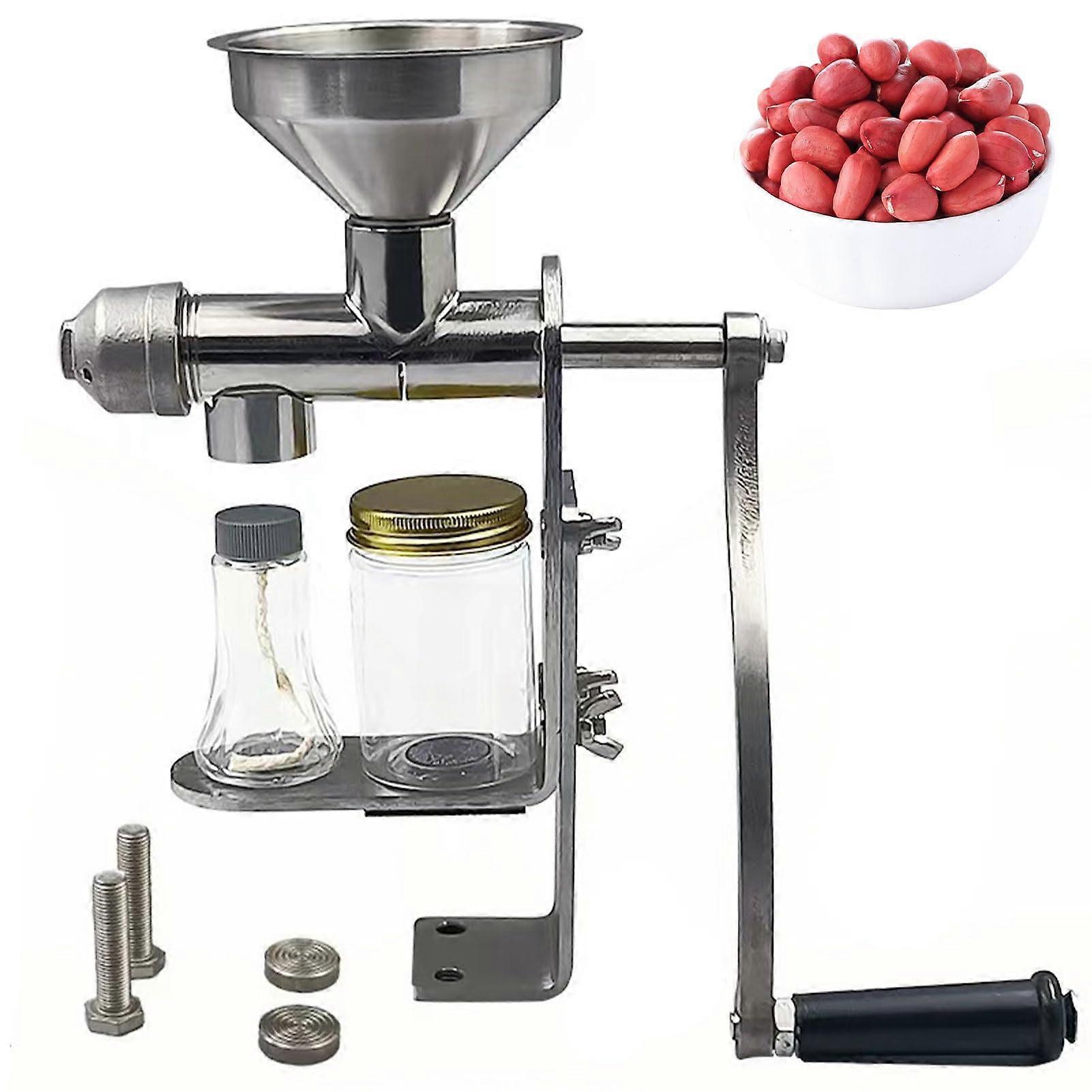 Stainless Steel Oil Extractor for Home Use, Efficient Nut and Seed Oil Expeller