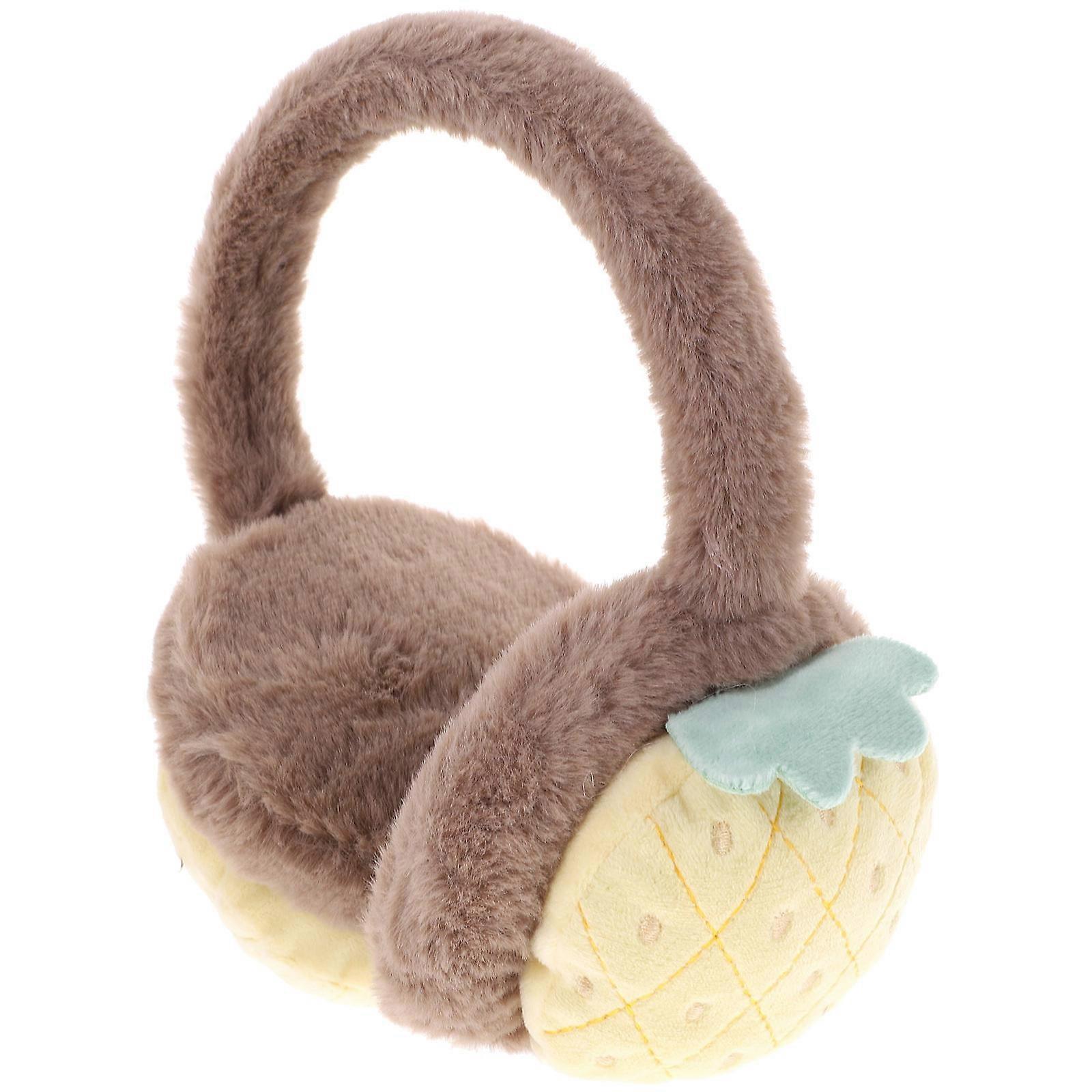 Cute Pineapple Shape For Children In Color With Fuzzy Texture For Ear Protection 1Pcs