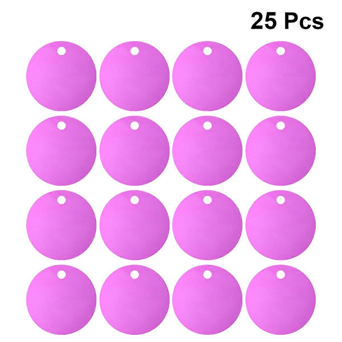 Durable Purple Aluminium Alloy Pet ID Tag for Dogs and Puppies with Scratch Resistance 25 Pcs