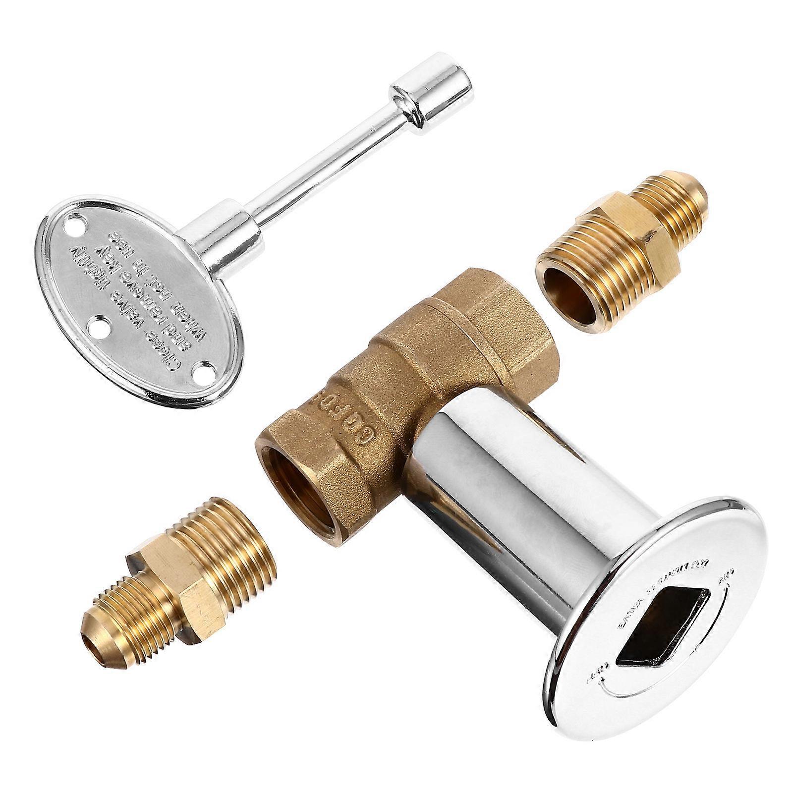 Pipeline Valve 1 Set Flare Connector For Brazier Use 10X8.5cm Copper Construction With Long Life