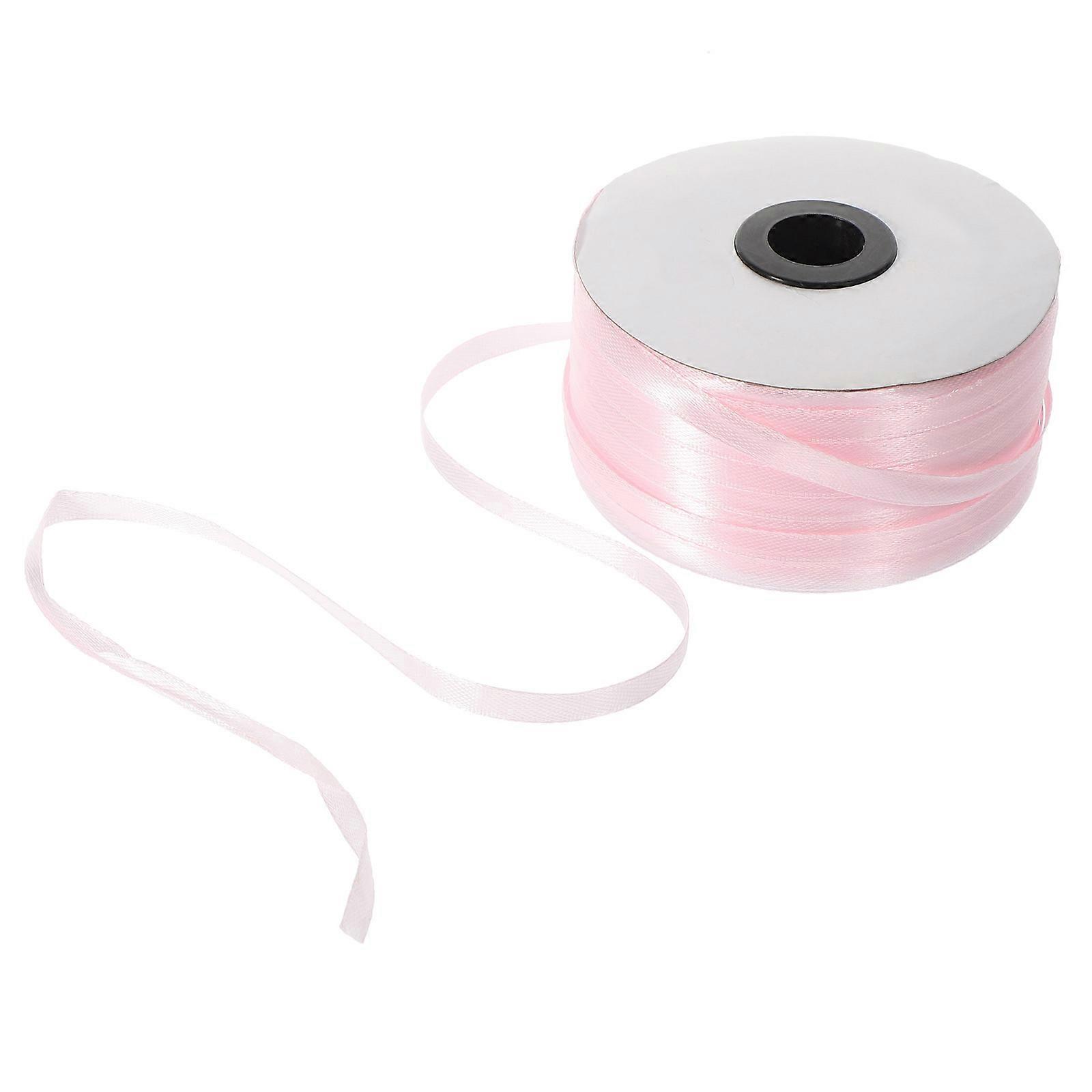 Ribbon For Bows Gift Giving Craft Projects Clothing Decoration Flat Shape Pink 210m Per Roll