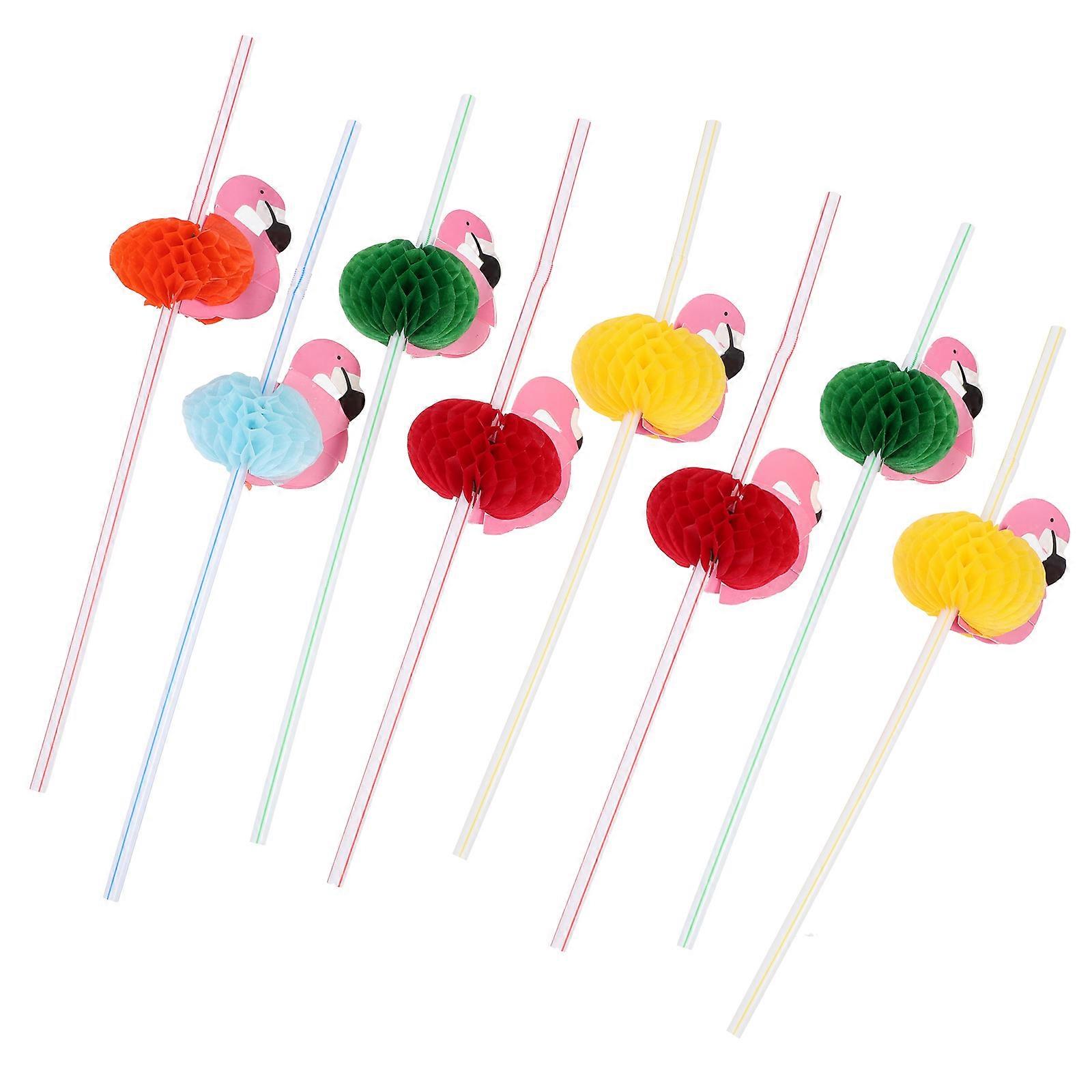 50Pack Hawaii Simple Style Party Decorative Straws Assorted Color Drinking Fun For Summer Parties
