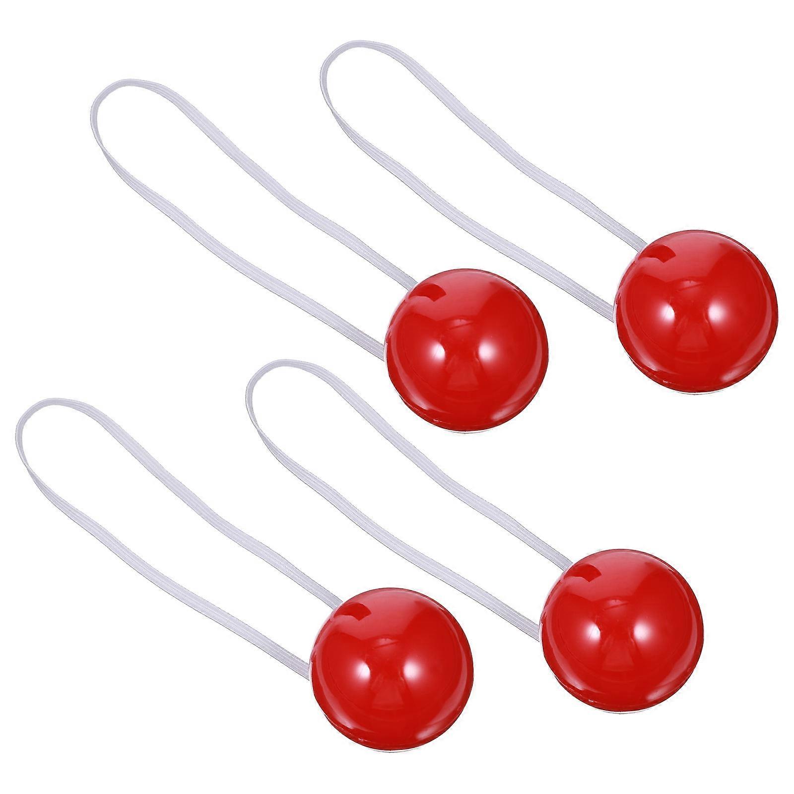 Flashing Red Clown Nose For Adult And Child Performance Props 4Pcs Suitable For Halloween And